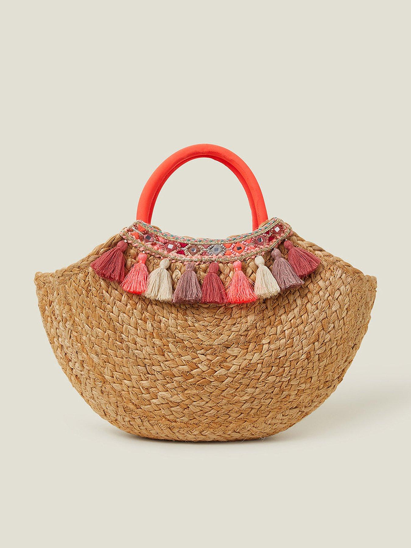 Accessorize Girls Jute Basket - Natural | littlewoods.com