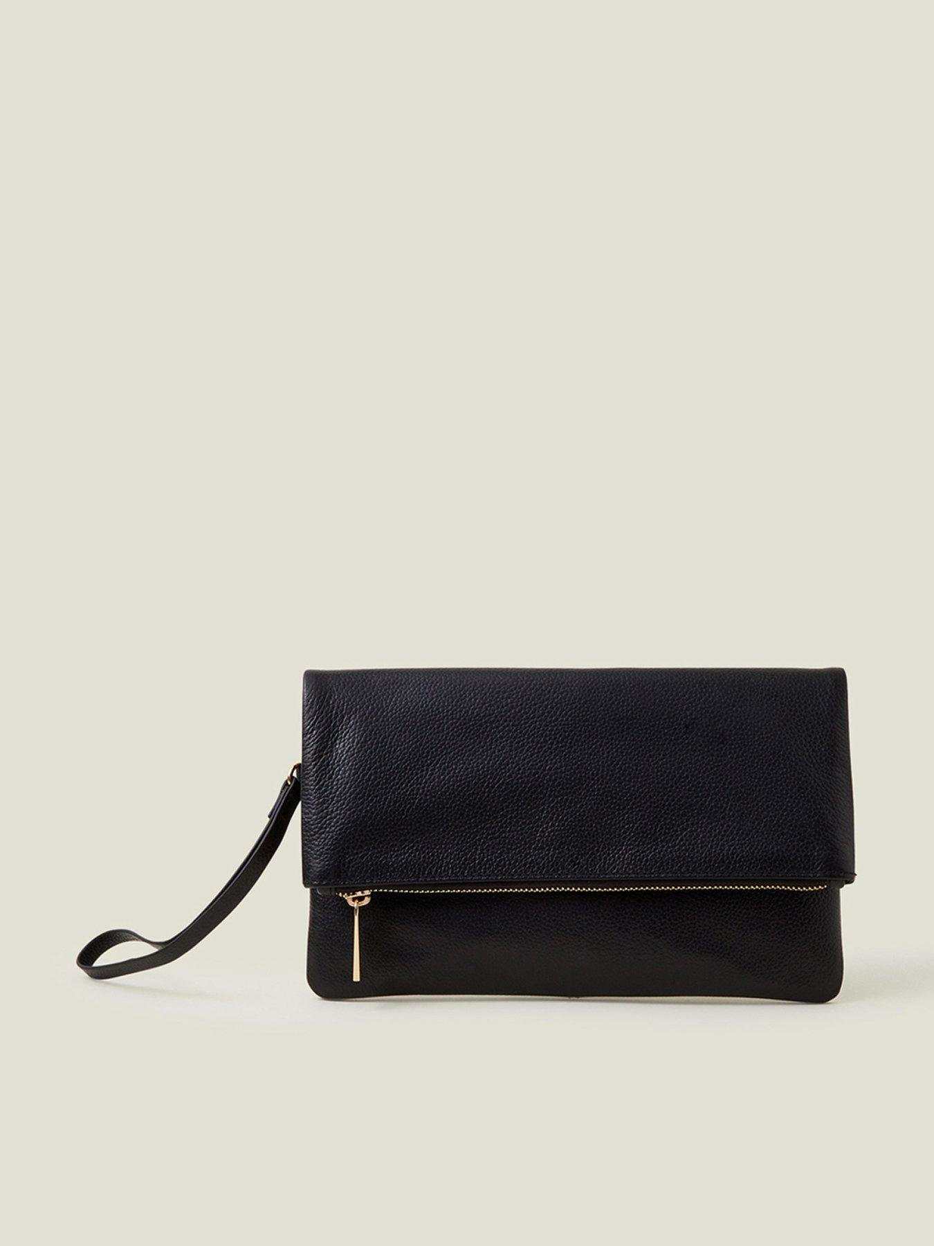 undefined Leather Foldover Clutch