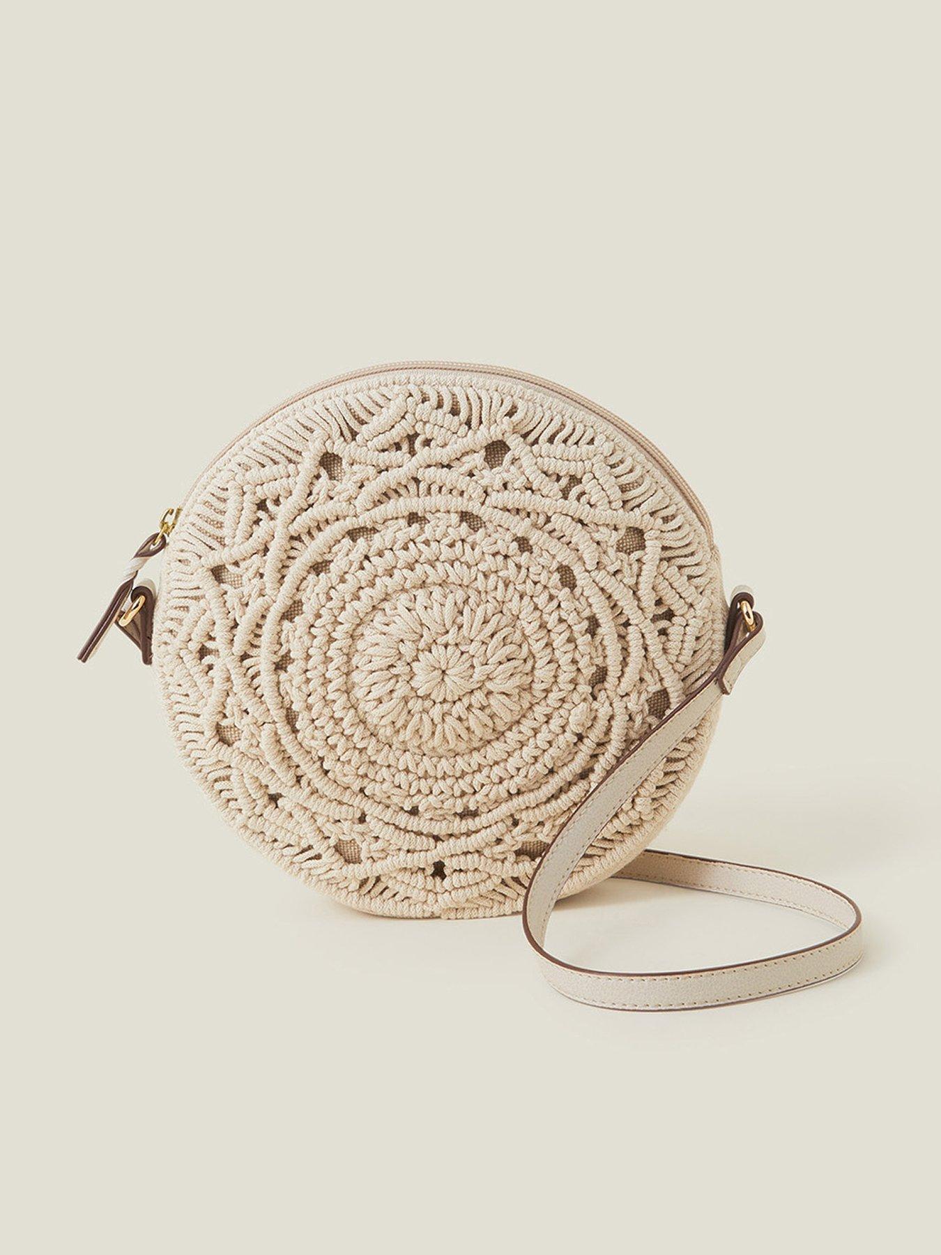  image of accessorize-macrame-circle-cross-body-bag