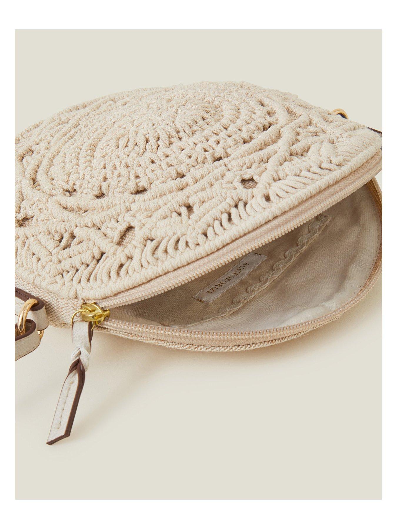  image of accessorize-macrame-circle-cross-body-bag