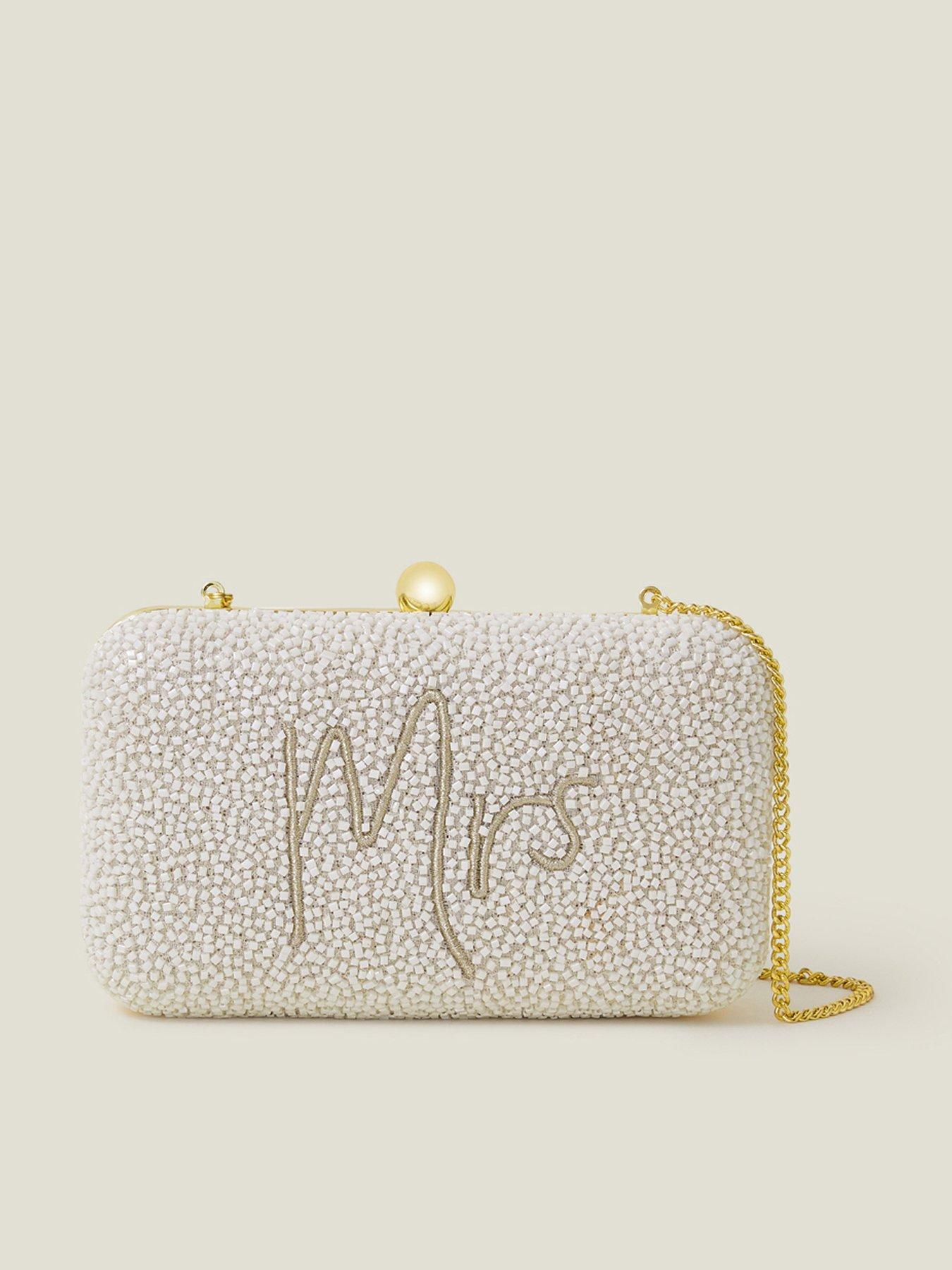 Accessorize Bridal Mrs Hardcase Clutch Bag littlewoods