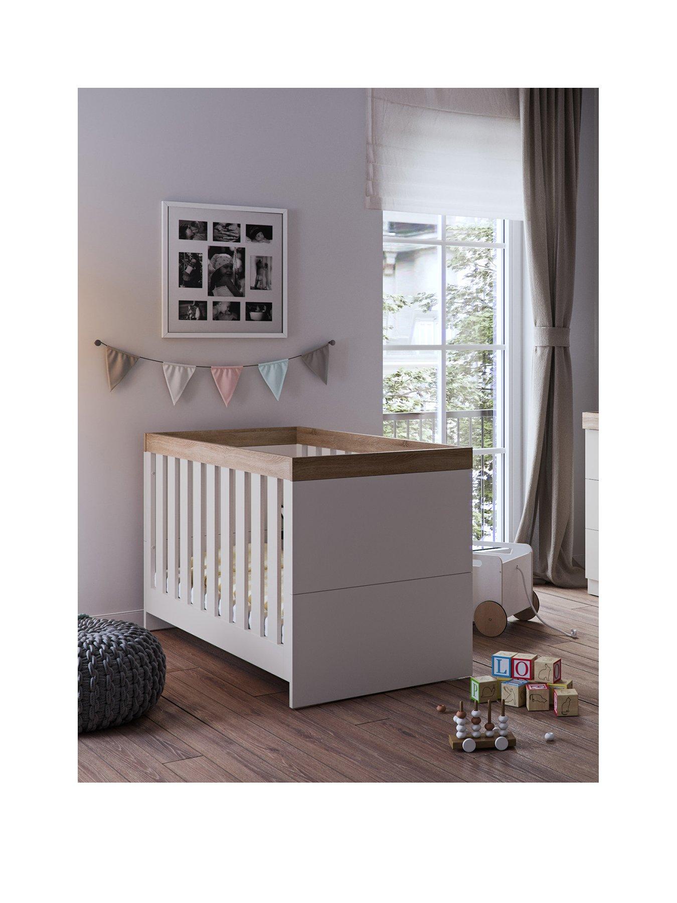 Image 3 of 4 of Little Acorns Burlington Cot Bed- Cashmere/Walnut