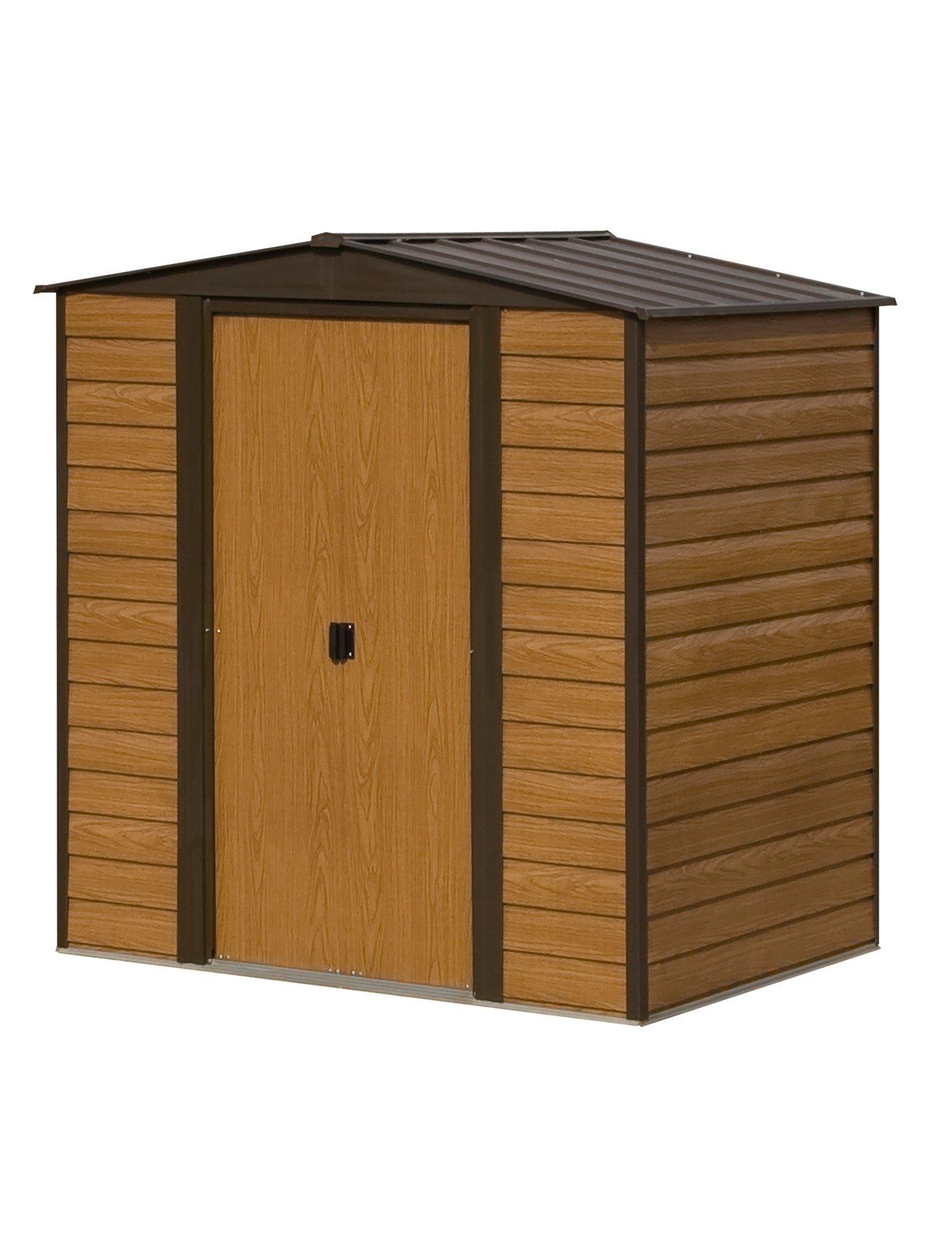  image of rowlinson-6x5-woodvale-metal-apex-shed