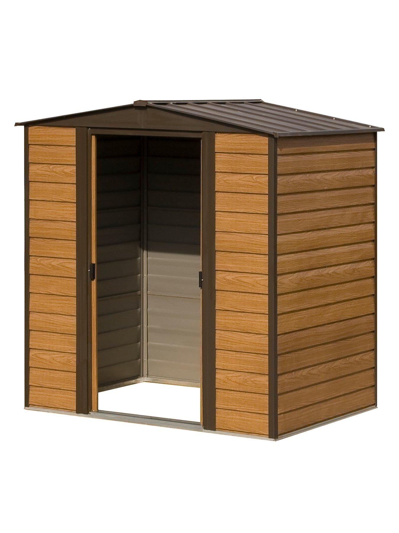  image of rowlinson-6x5-woodvale-metal-apex-shed