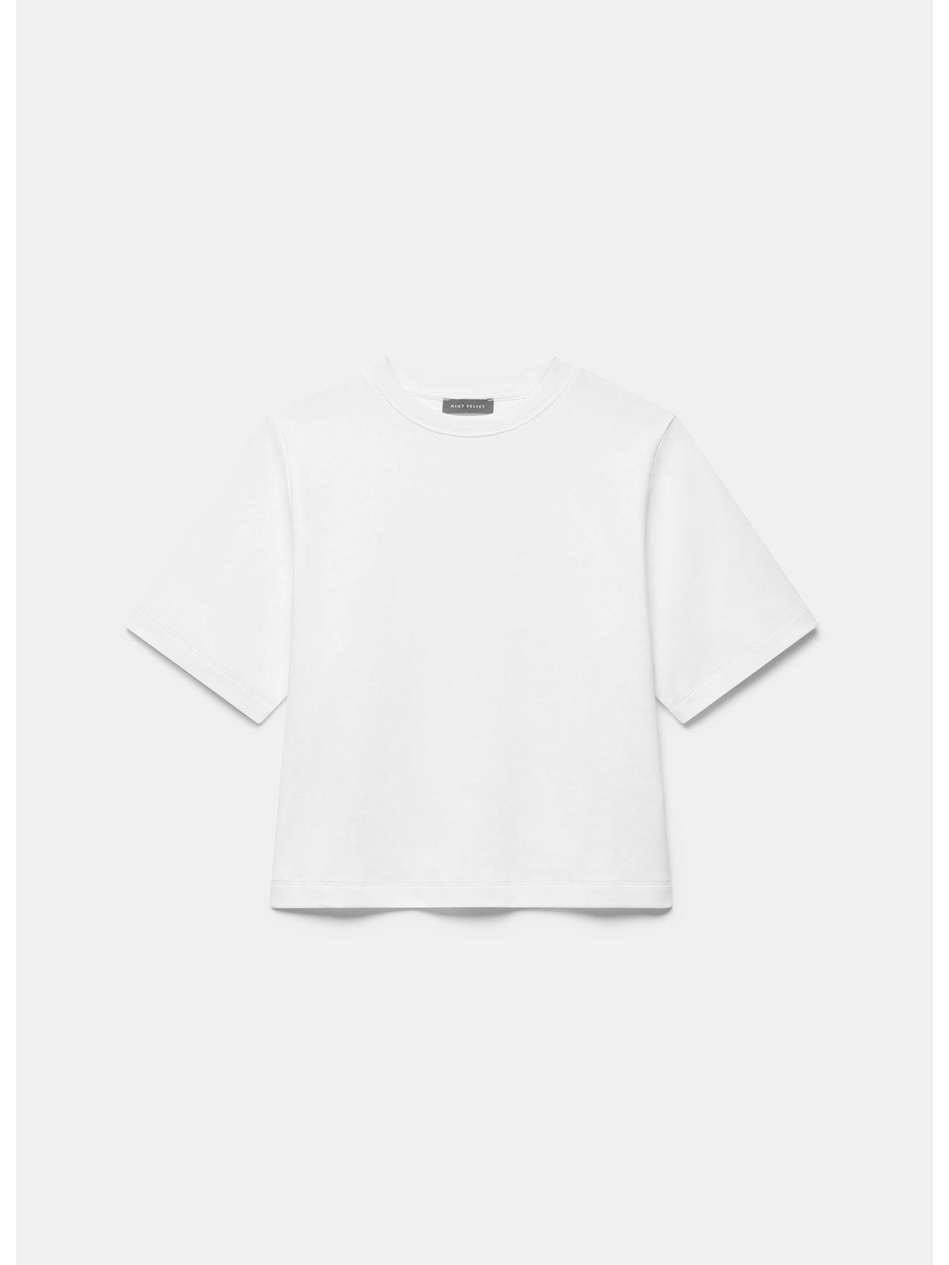  image of mint-velvet-ivory-ultimate-white-t-shirt