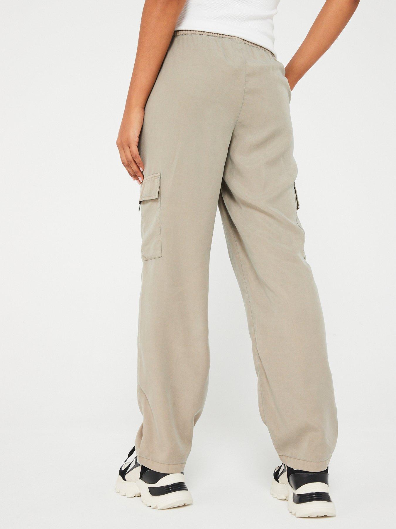  image of vero-moda-loose-fitting-cargo-trousers-brown