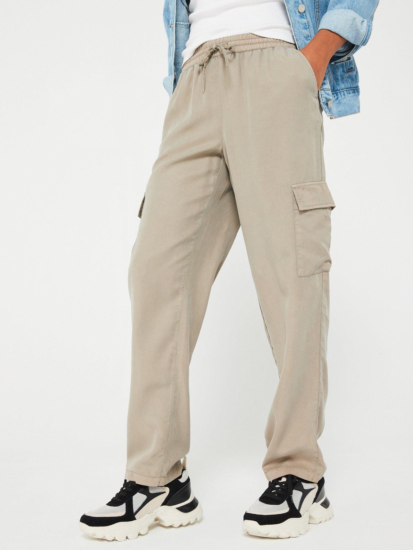  image of vero-moda-loose-fitting-cargo-trousers-brown