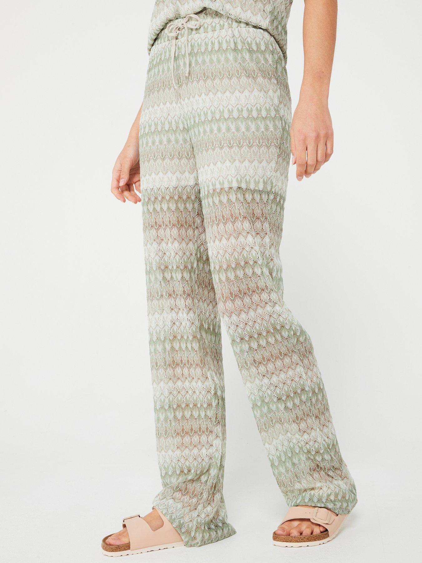 undefined Stripe Trousers - Green