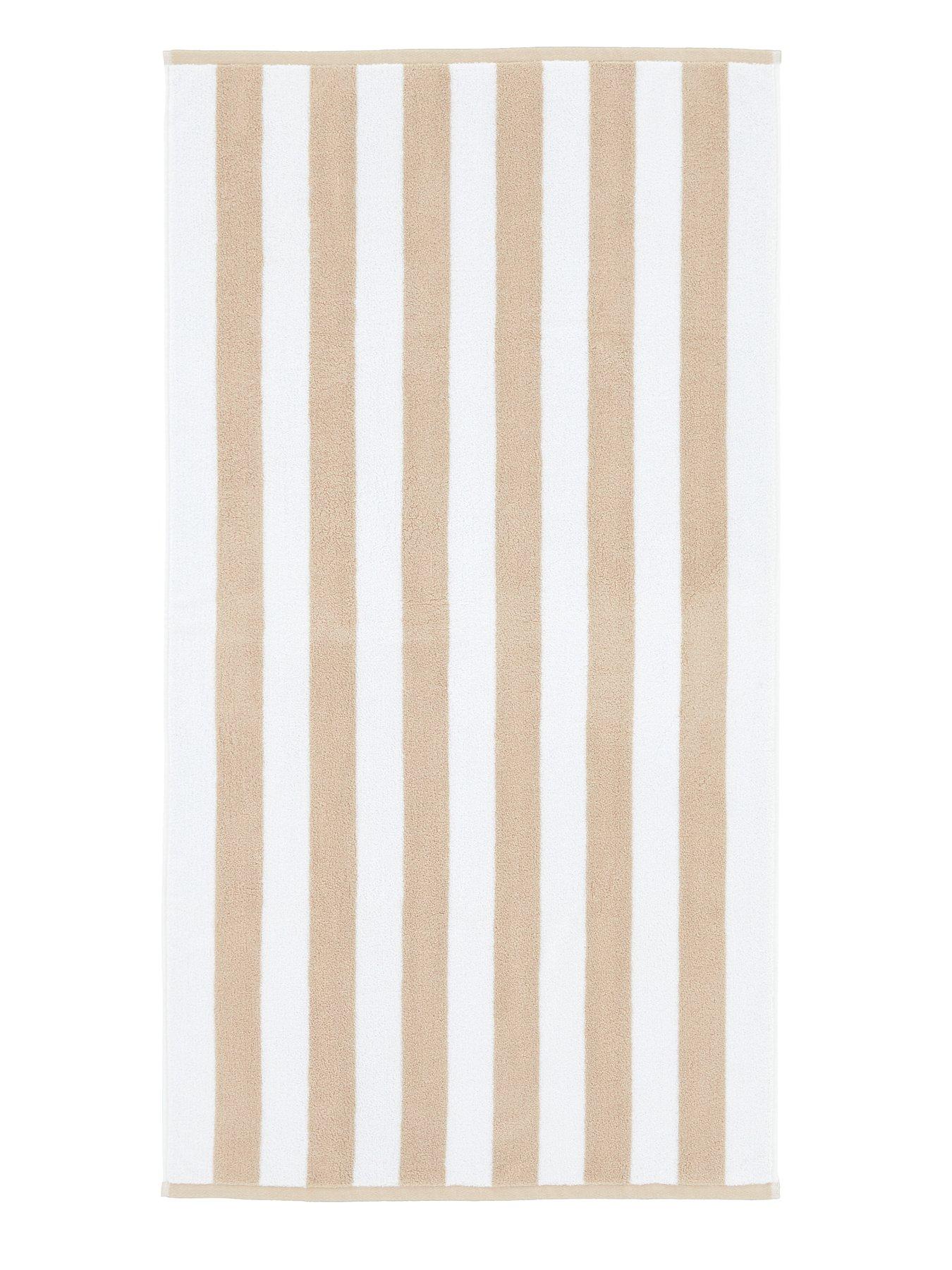 Image 1 of 6 of Bianca Reversible Stripe Jacquard 100% Cotton Towel Collection