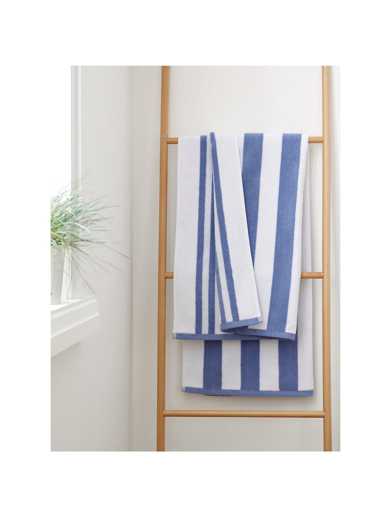 Image 2 of 6 of Bianca Reversible Stripe Jacquard 100% Cotton Towel Collection