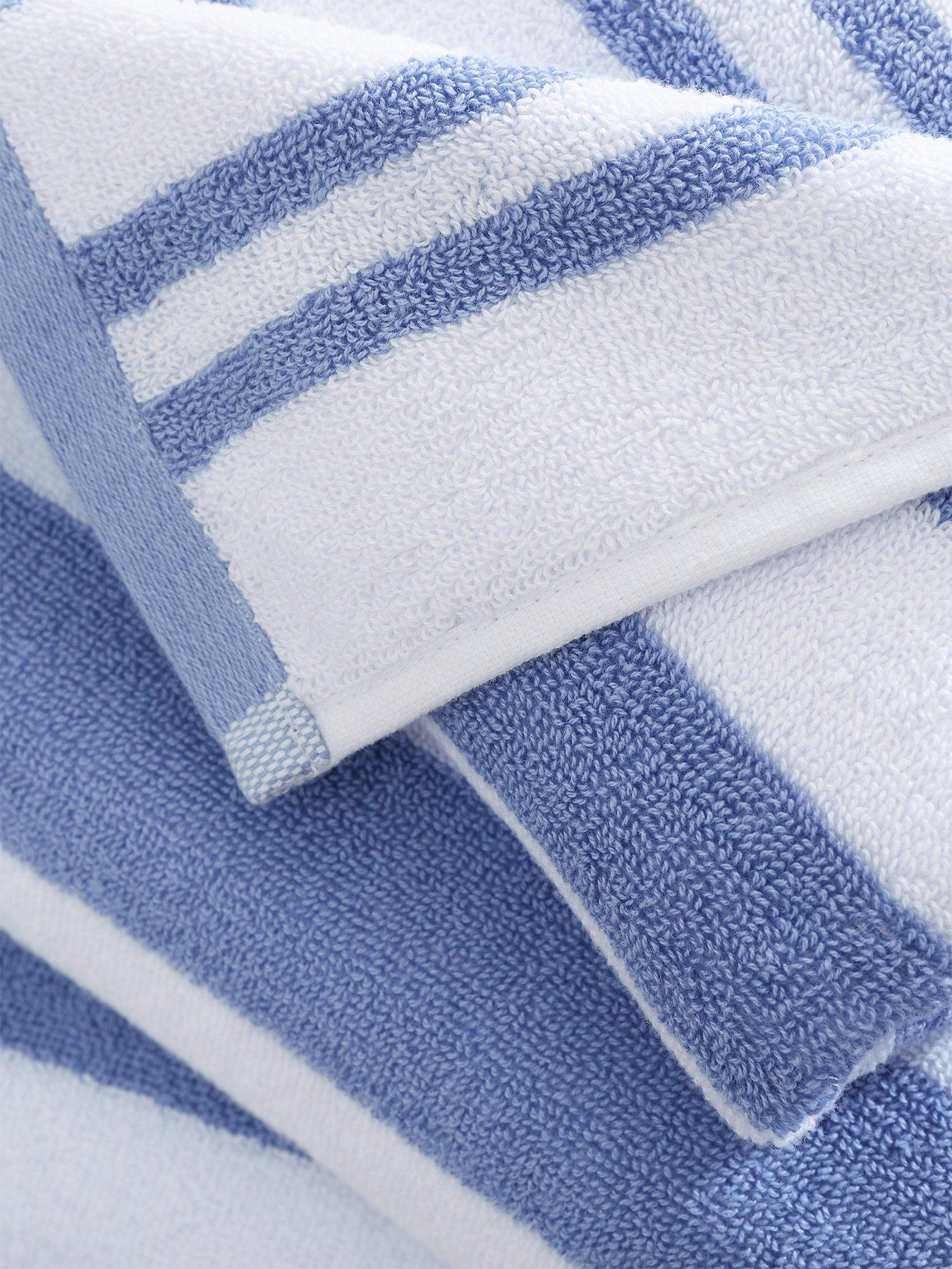 Image 5 of 6 of Bianca Reversible Stripe Jacquard 100% Cotton Towel Collection