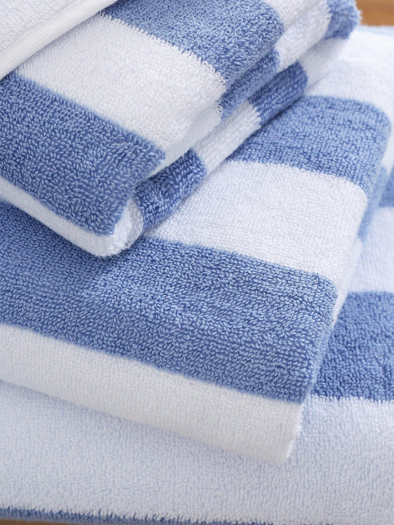 Image 6 of 6 of Bianca Reversible Stripe Jacquard 100% Cotton Towel Collection