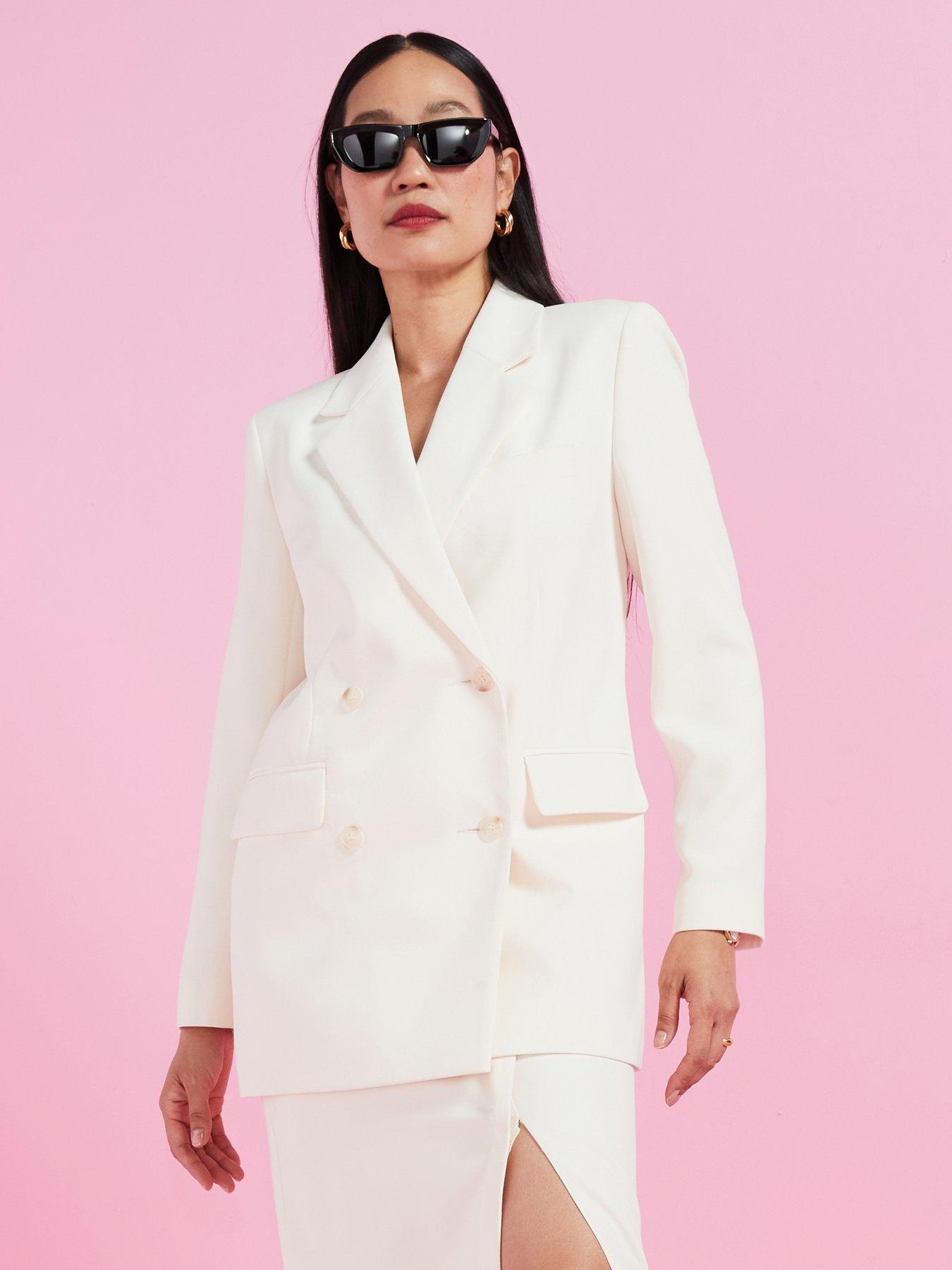 front image of v-by-very-oversized-double-breasted-longlinenbspblazer--cream