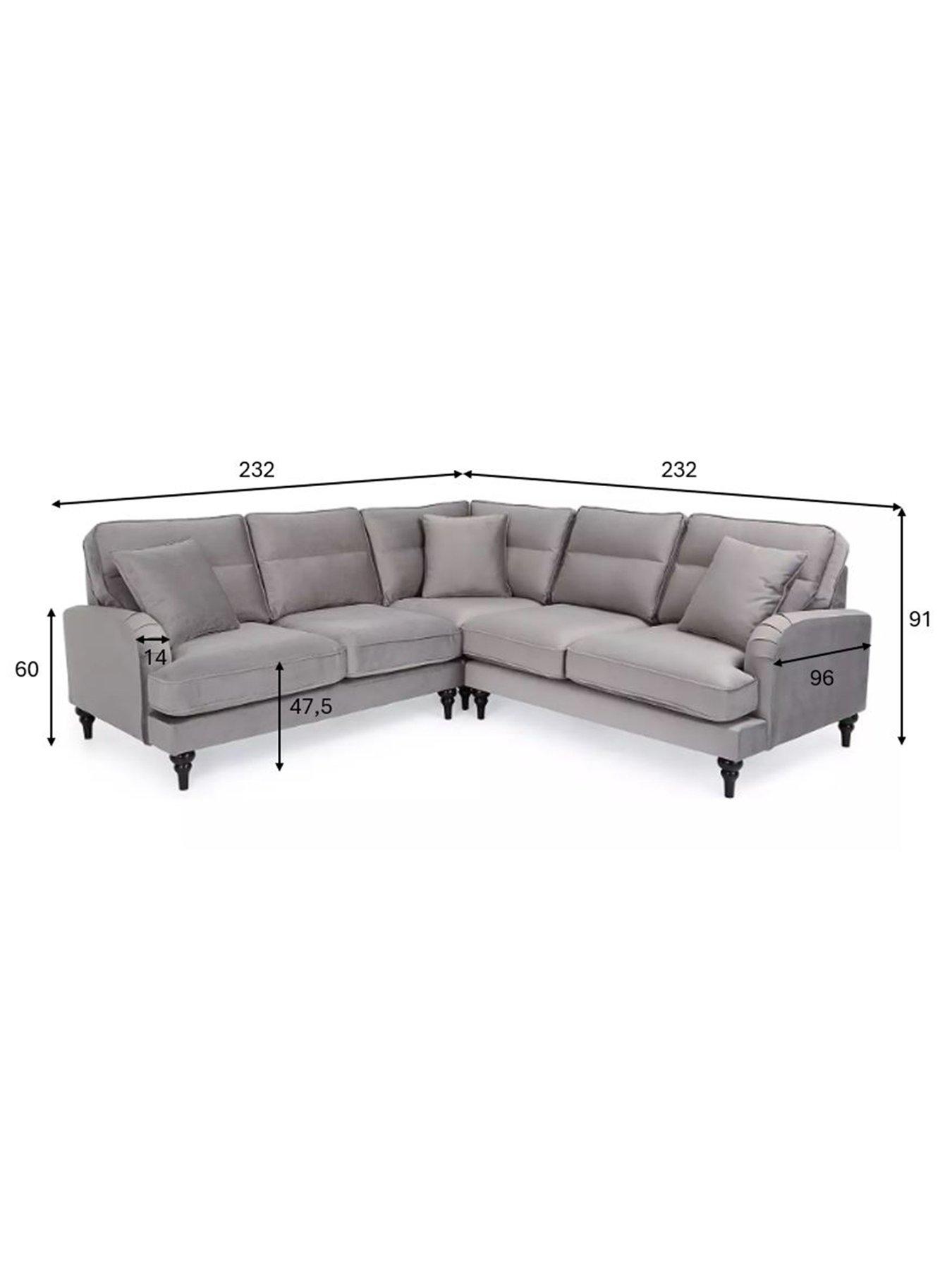 Image 7 of 7 of The Very Collection Victoria Corner Group Sofa - Grey&nbsp;- FSC&reg; Certified