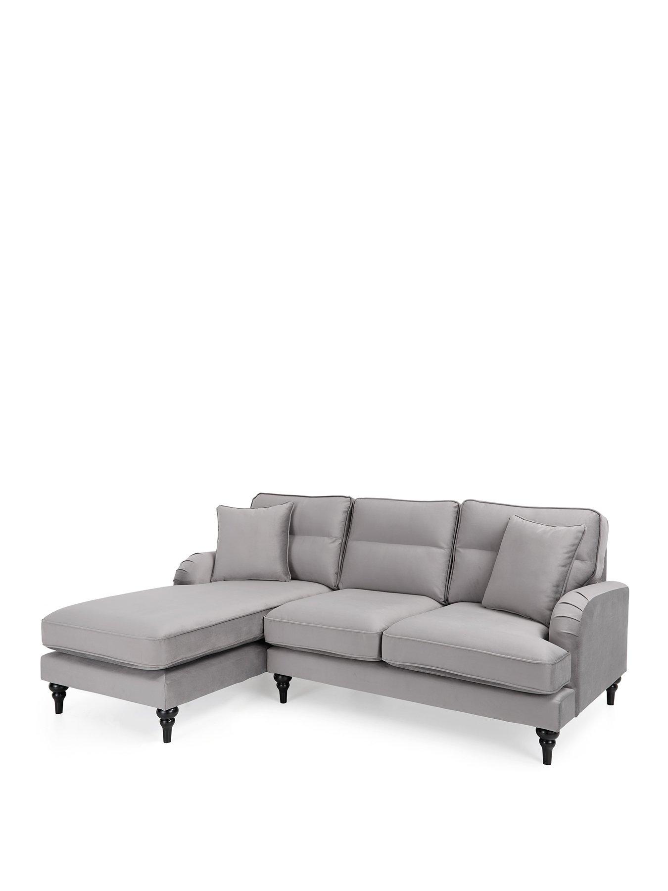 Image 3 of 7 of Very Home Victoria Left Hand&nbsp;Fabric&nbsp;3 Seater Chaise Sofa - Grey&nbsp;- FSC&reg; Certified