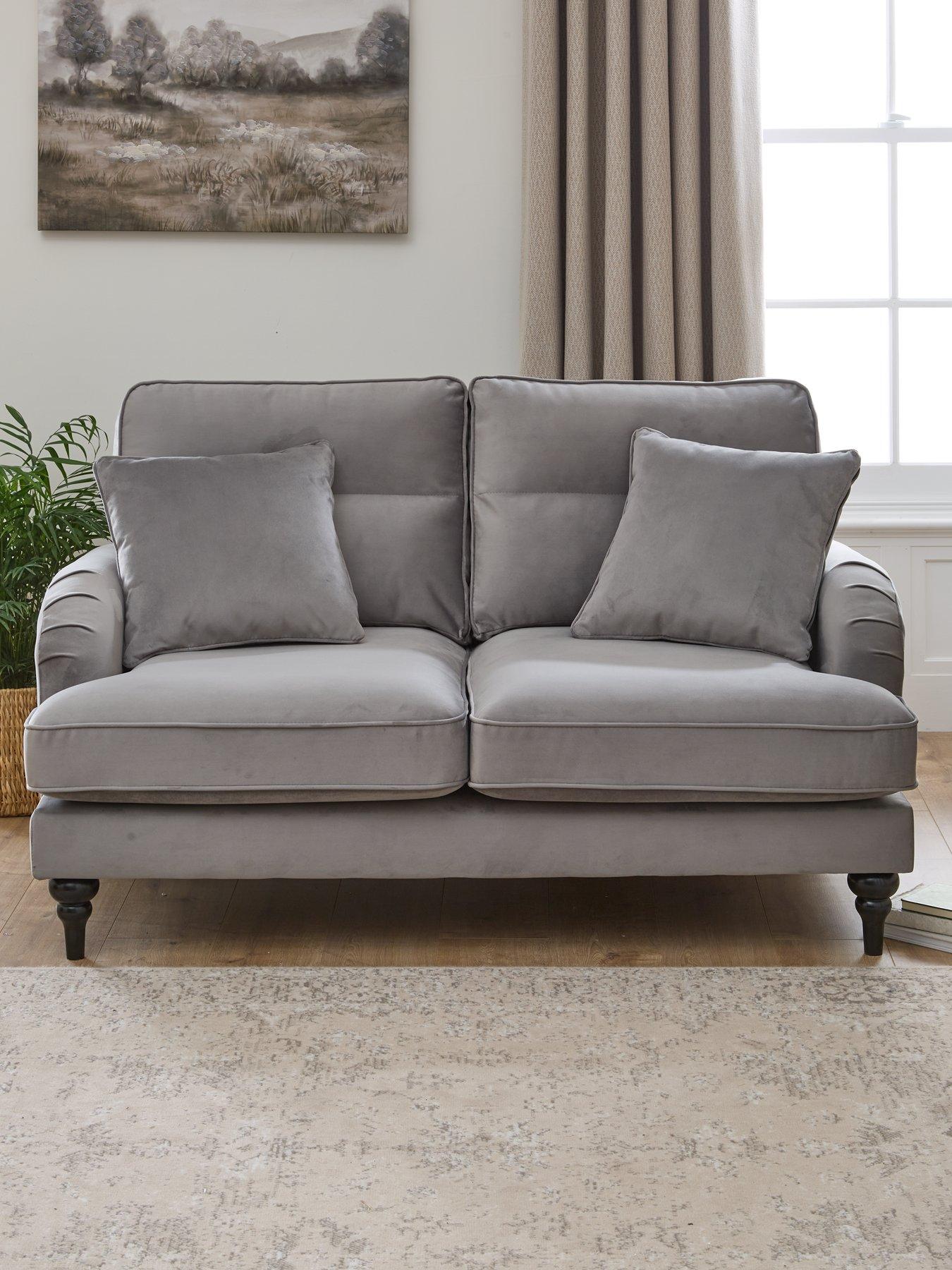 Image 1 of 7 of The Very Collection Victoria 2 Seater Fabric&nbsp;Sofa - Grey&nbsp;- FSC&reg; Certified