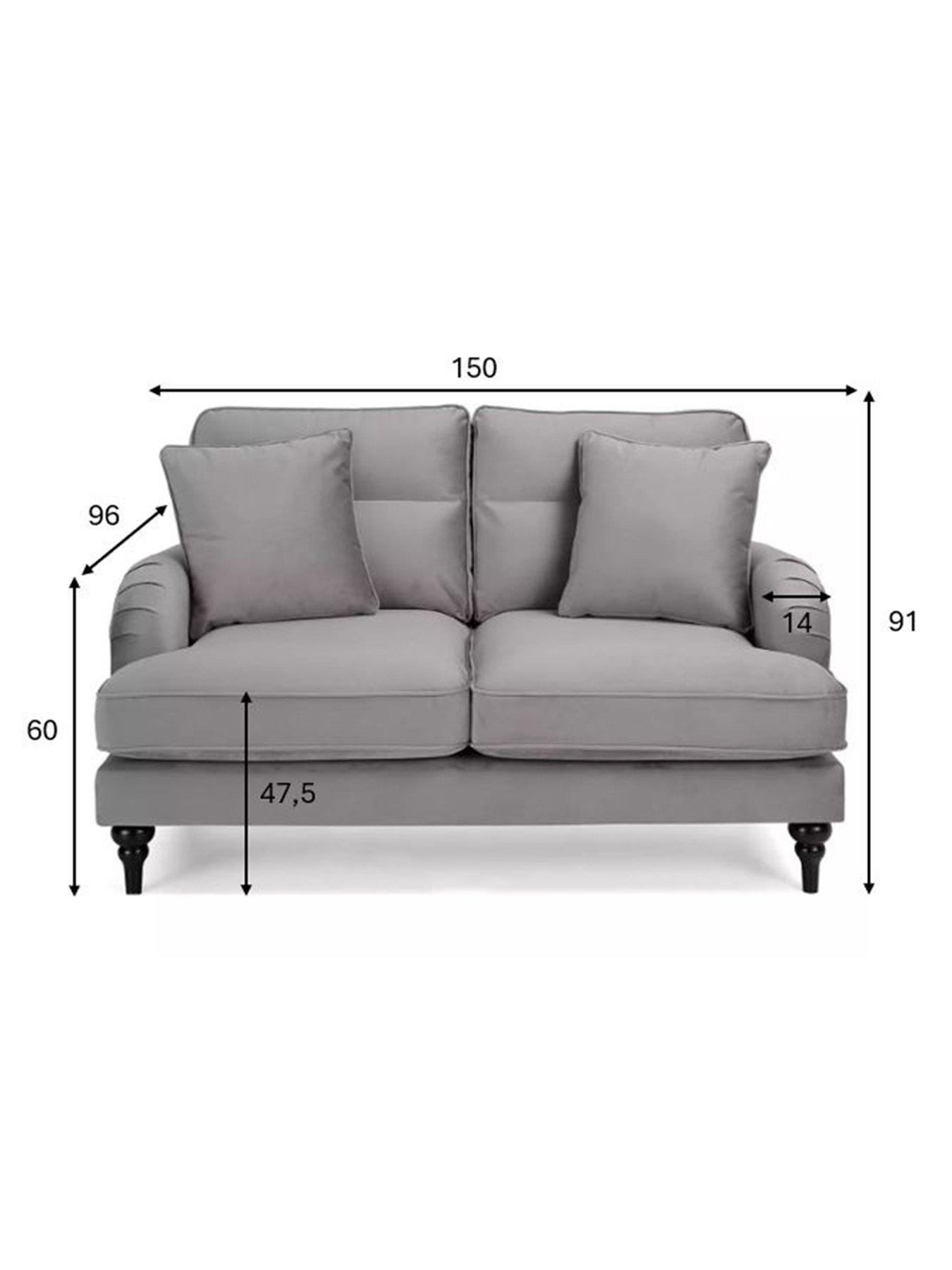 Image 7 of 7 of The Very Collection Victoria 2 Seater Fabric&nbsp;Sofa - Grey&nbsp;- FSC&reg; Certified