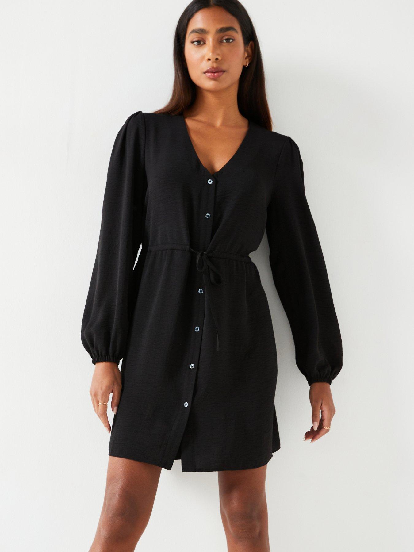 Black shirt mini dress best sale