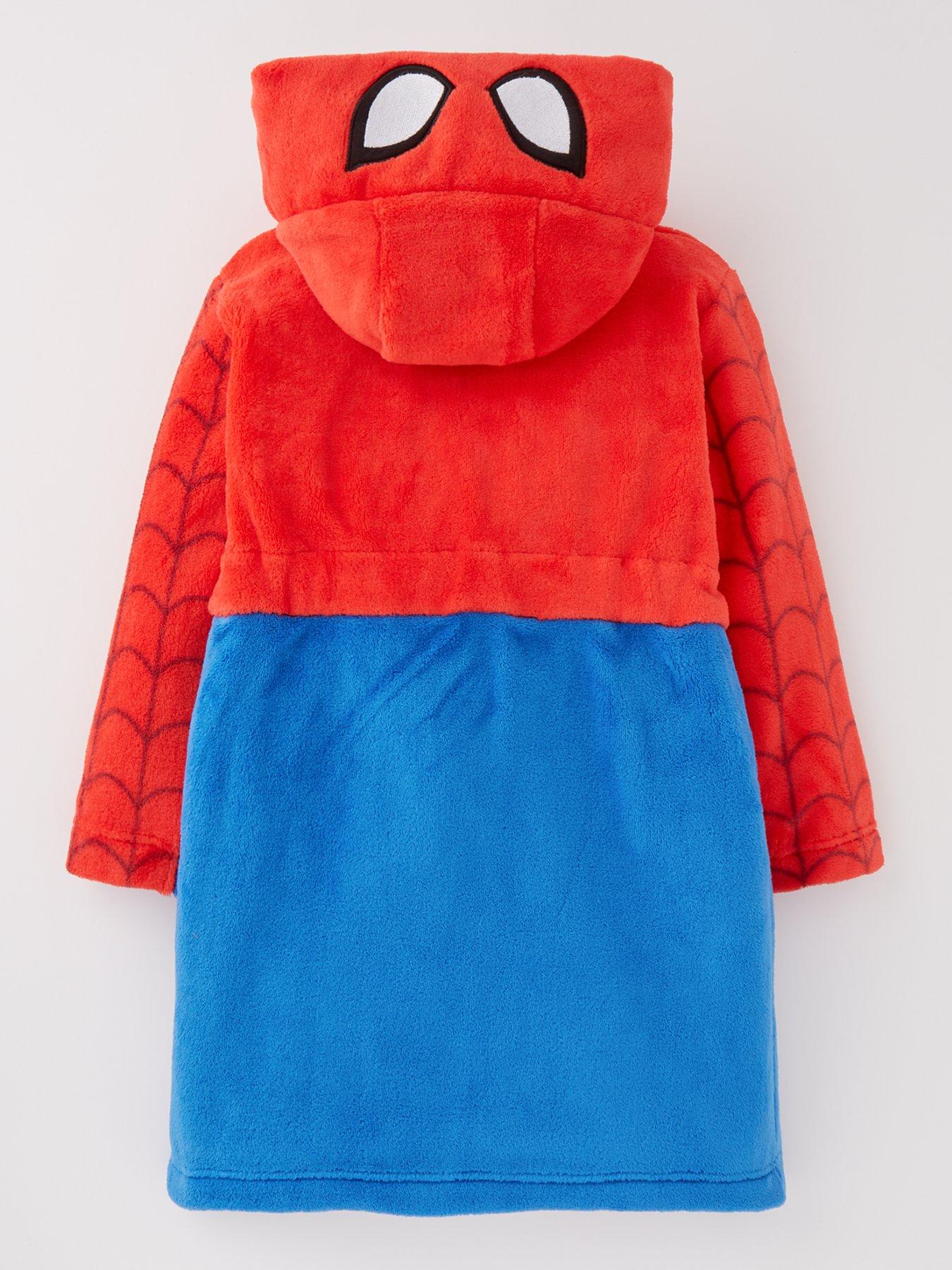  image of spiderman-novelty-dressing-gown-red