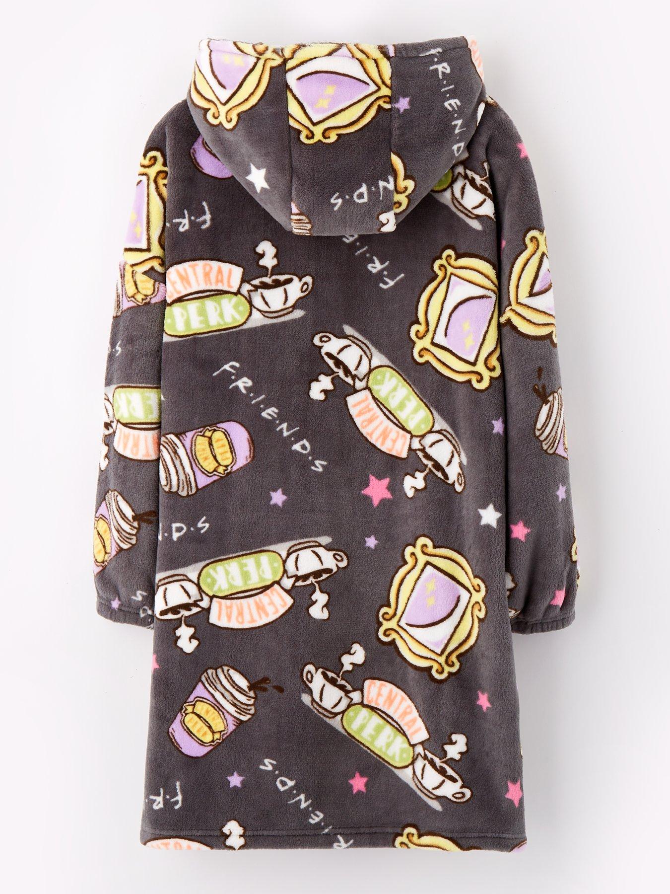  image of friends-all-over-print-fleece-hooded-blanket
