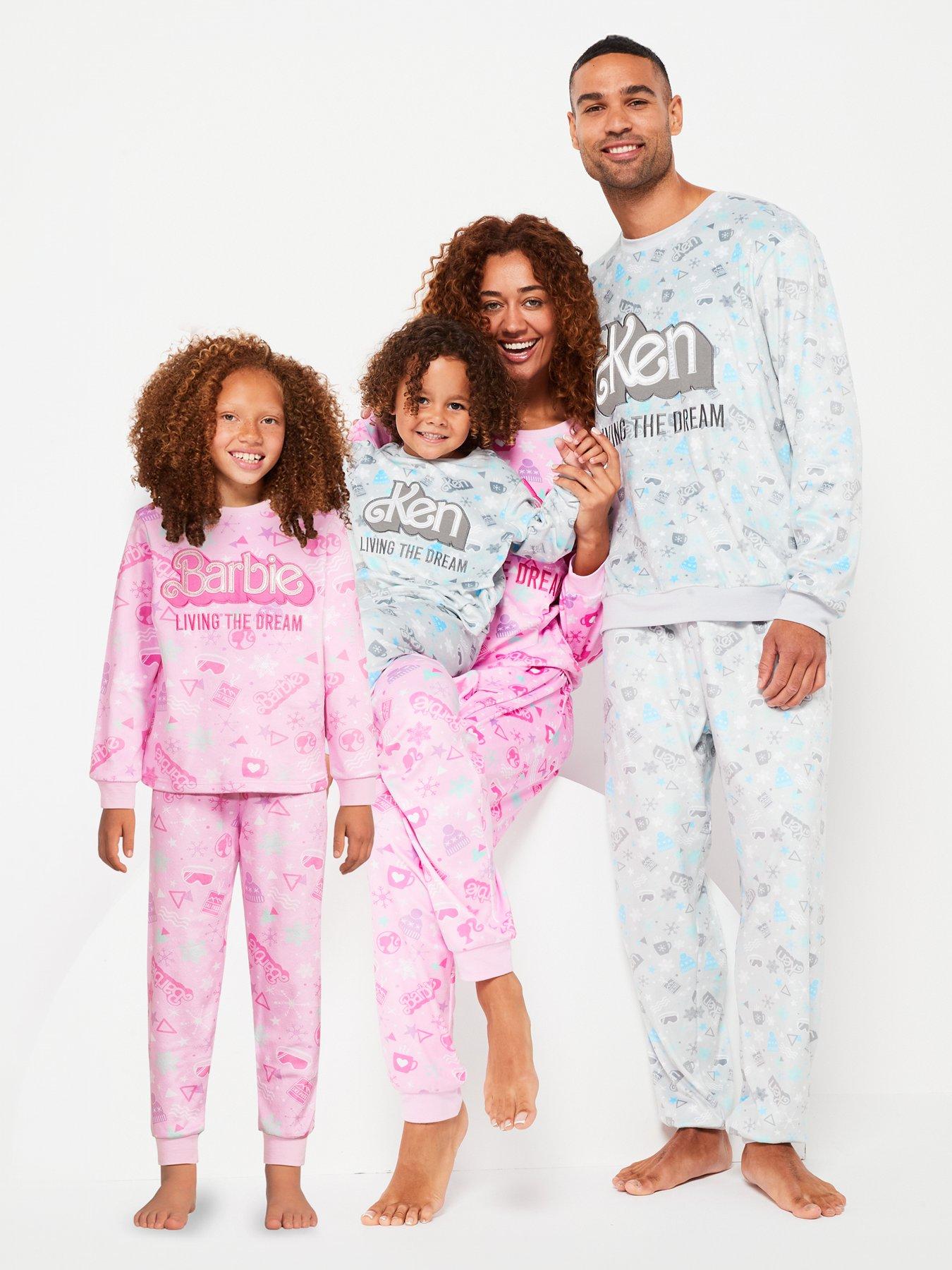 Barbie Girls Barbie Family Christmas Pyjama Pink Littlewoods