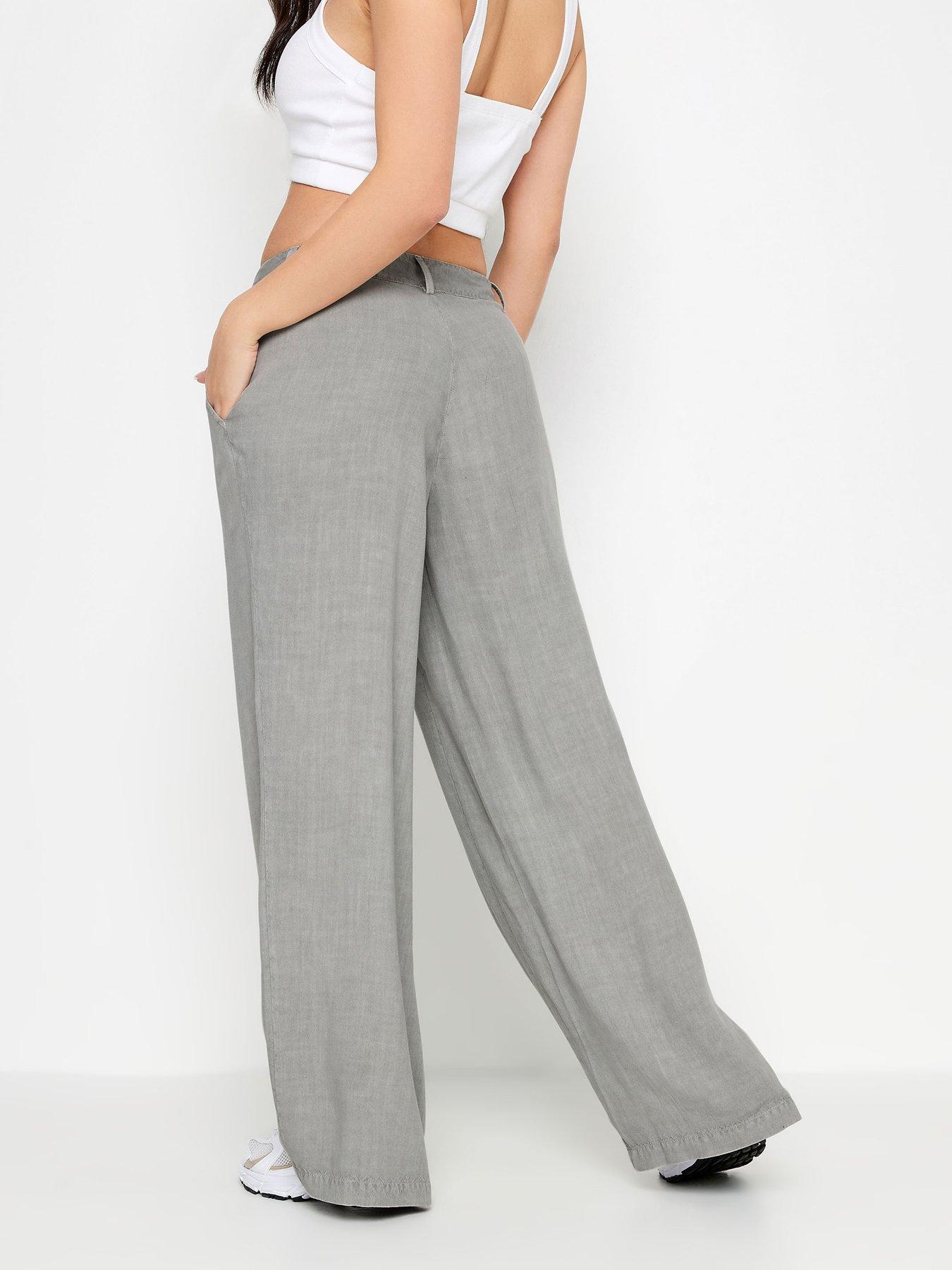  image of pixiegirl-petite-washed-smart-trouser-grey