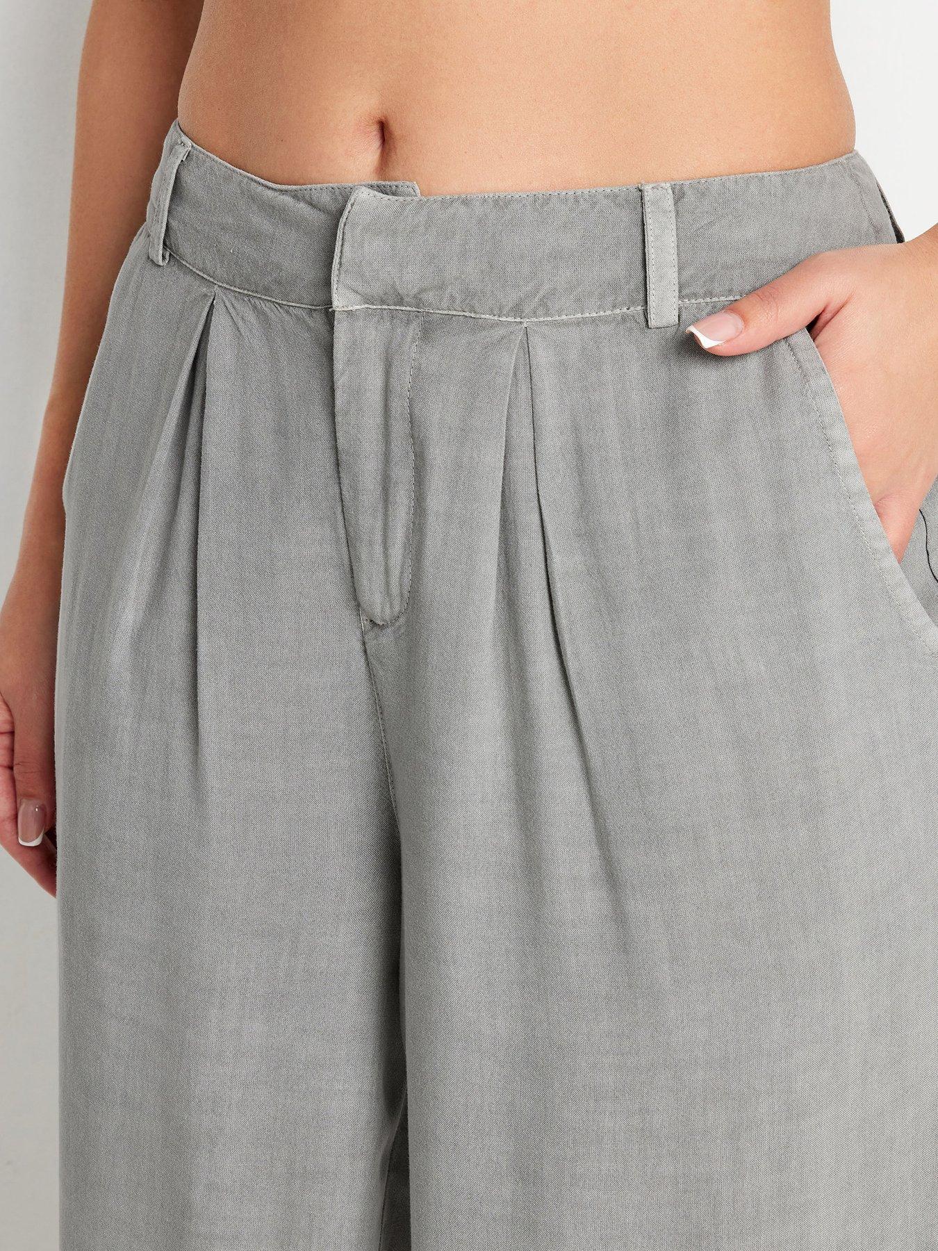  image of pixiegirl-petite-washed-smart-trouser-grey