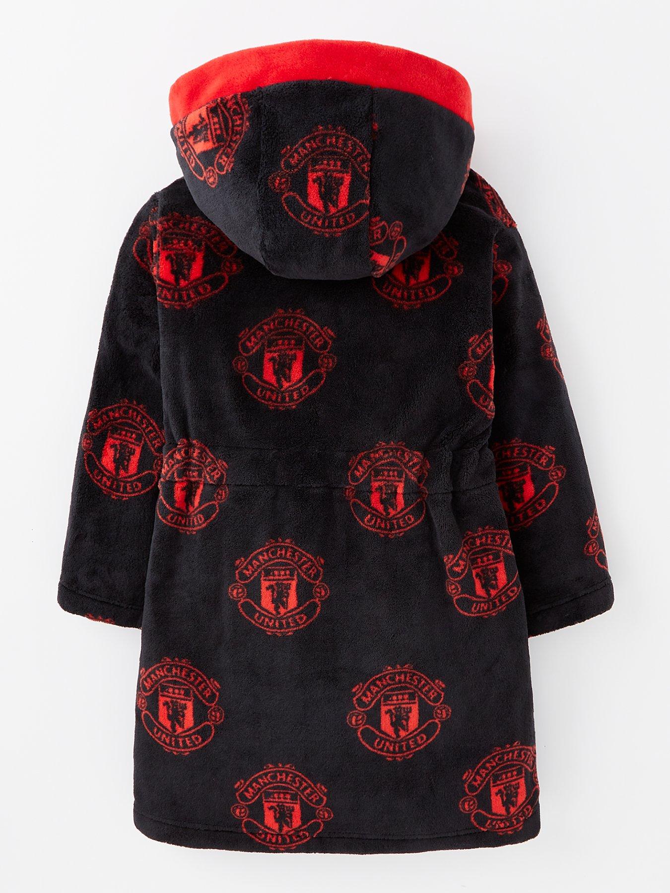Manchester United Football Dressing Gown Black