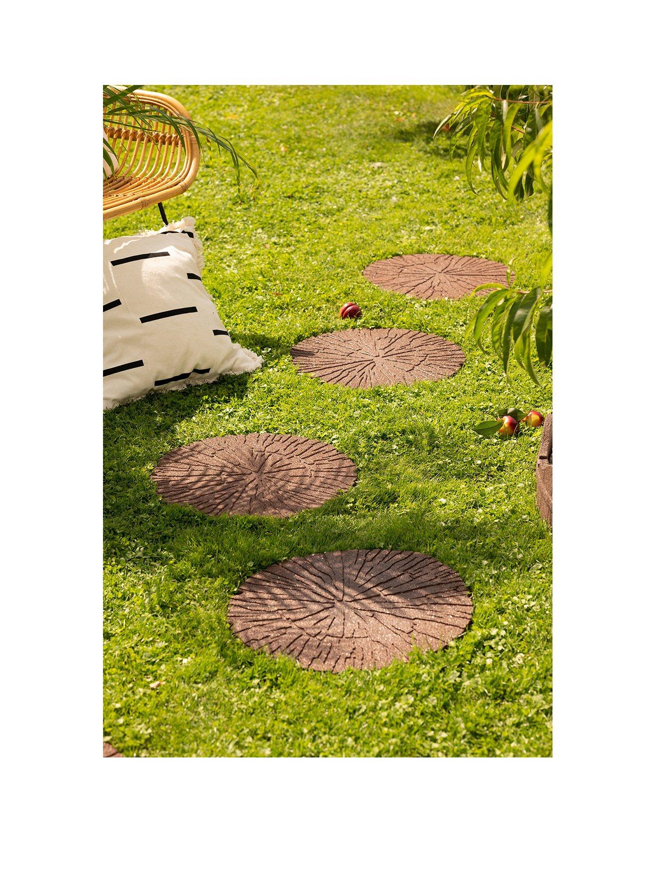 Primeur Cracked Log Stepping Stone 4 Pack- Earth | littlewoods.com