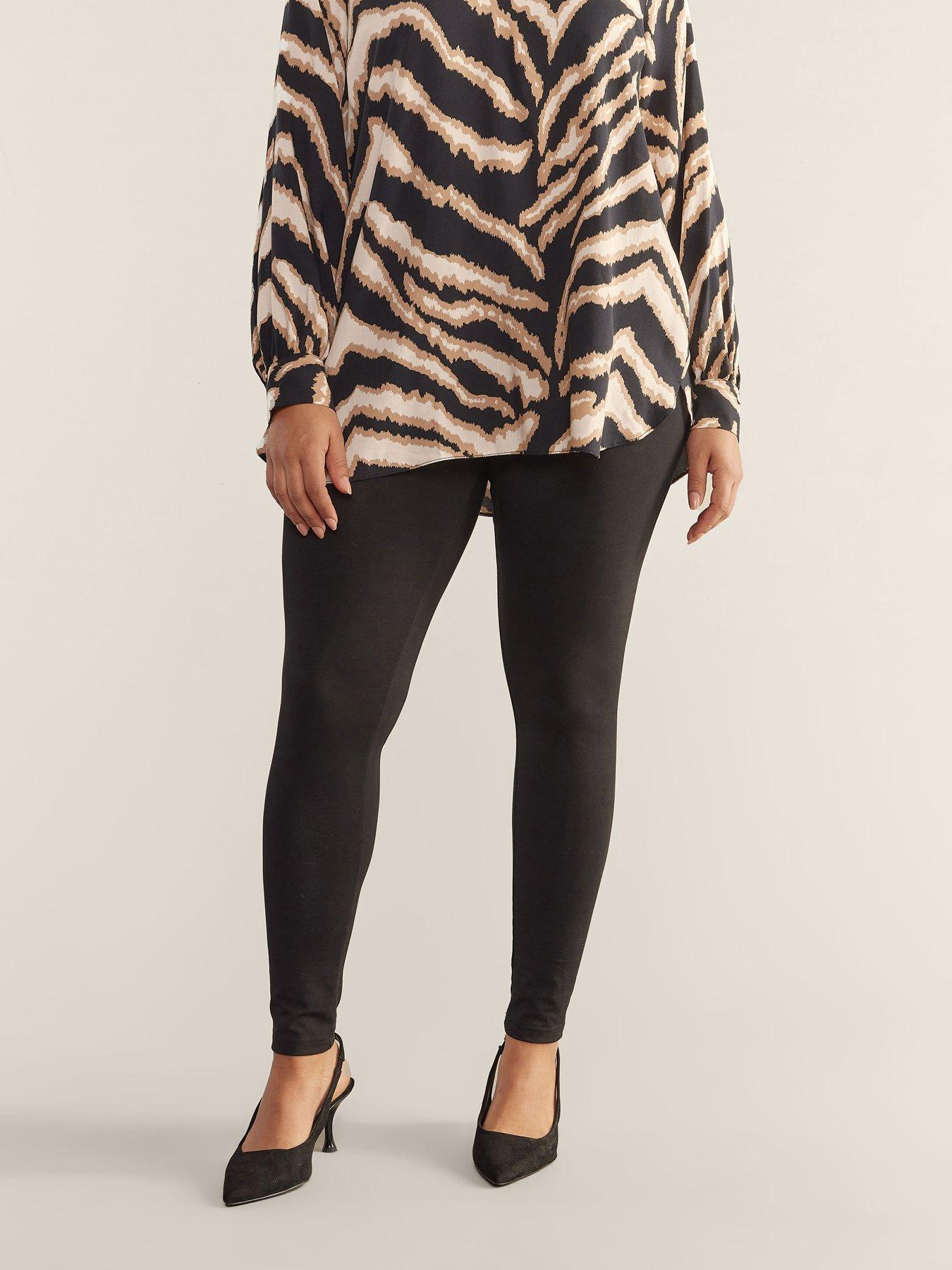 Image 1 of 3 of Evans Cotton Elastane Full Length Legging Black
