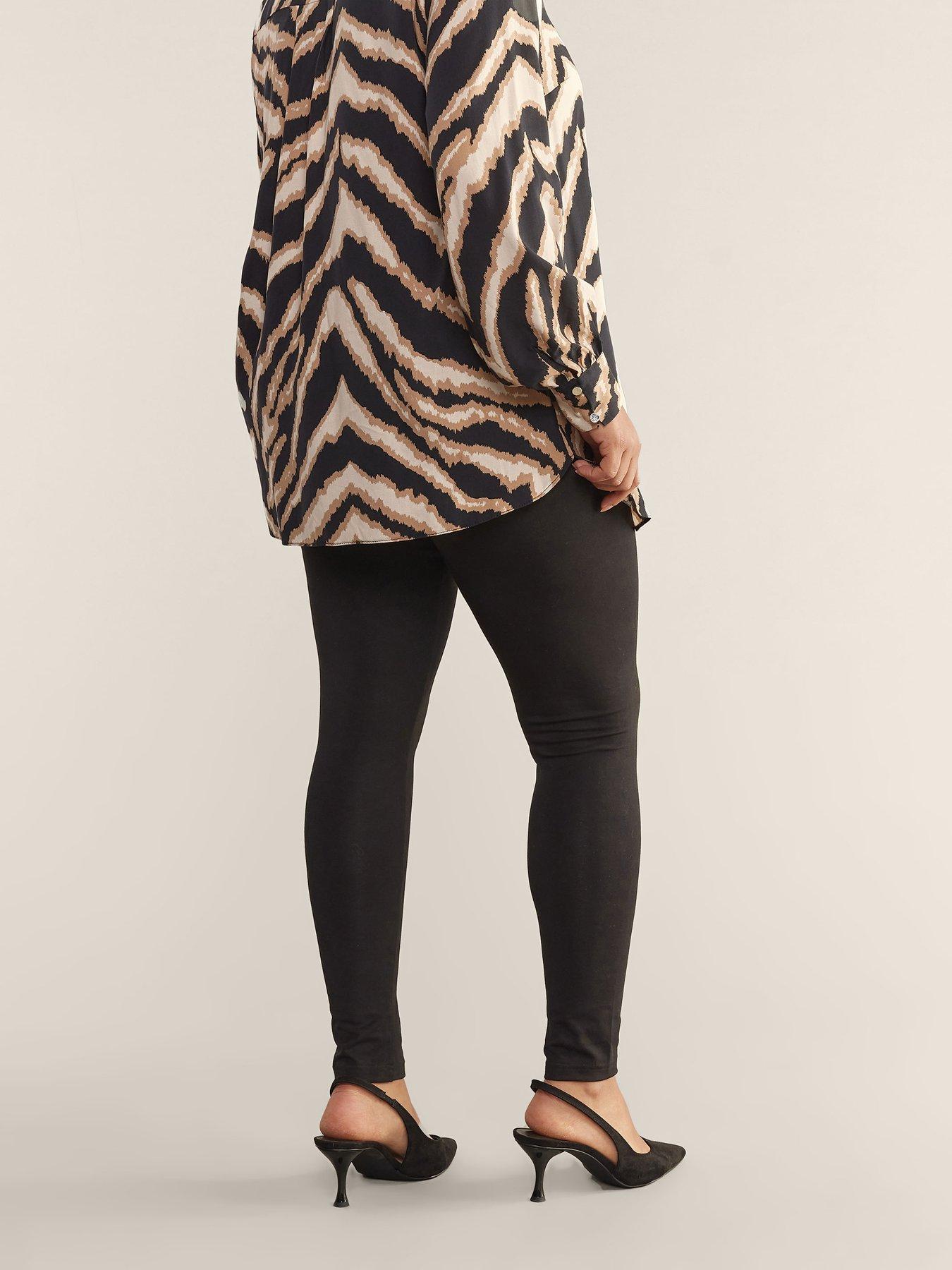 Image 2 of 3 of Evans Cotton Elastane Full Length Legging Black