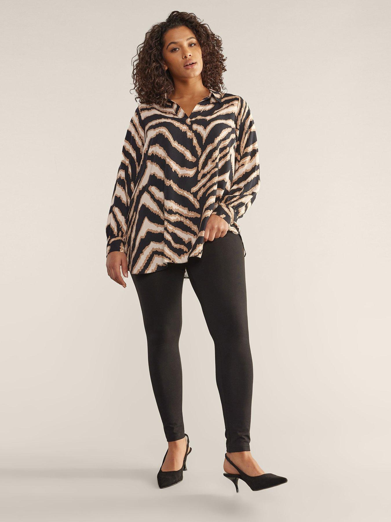 Image 3 of 3 of Evans Cotton Elastane Full Length Legging Black