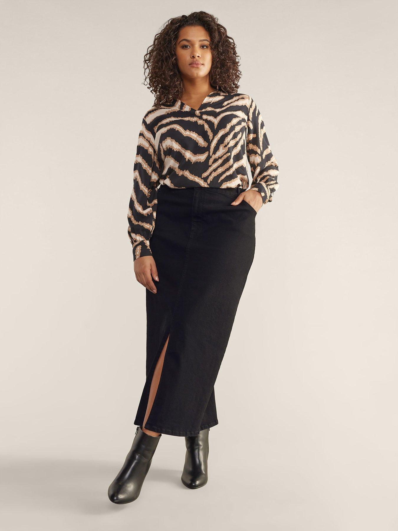 Black denim 2025 skirt littlewoods