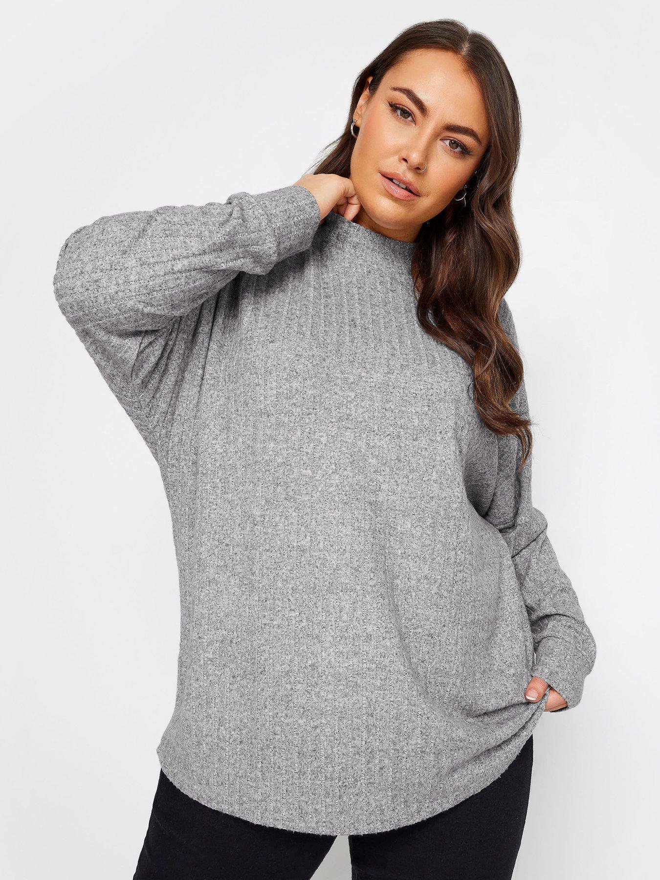 Yours Soft Touch Rib Jumper - Grey