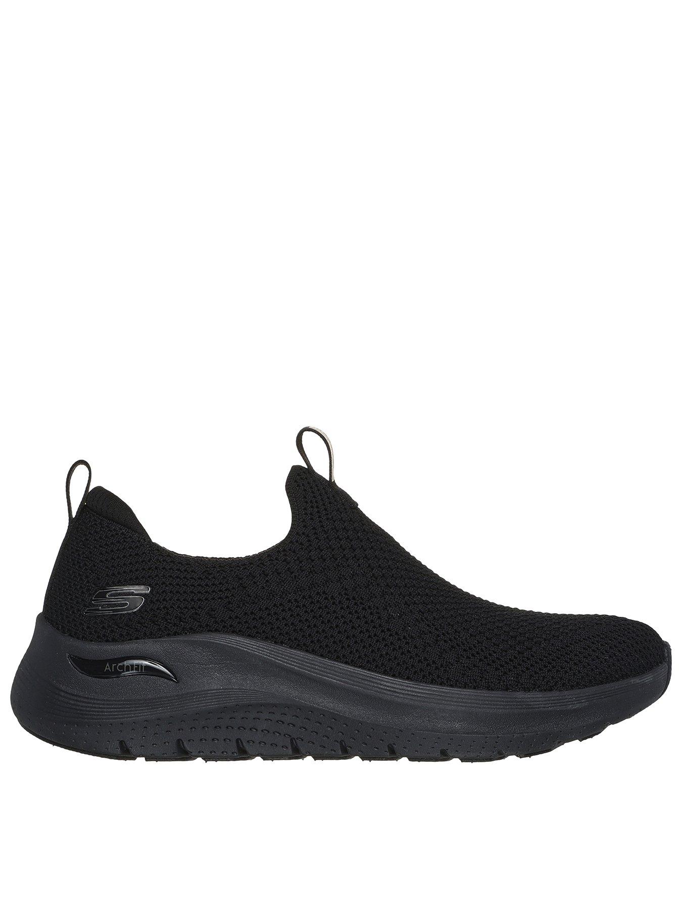 skechers-arch-fit-20-slip-on-stretch-knit-trainer-black-knitgunmetal-trim