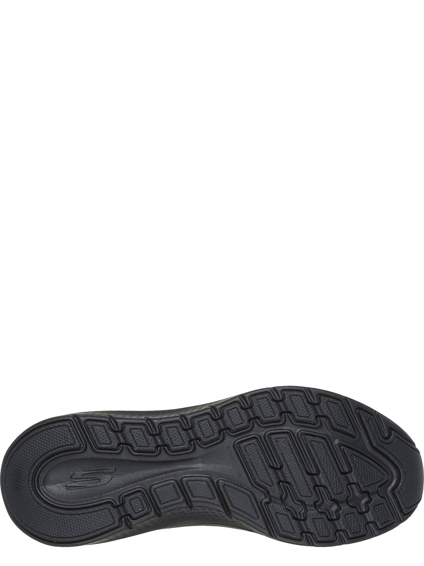  image of skechers-arch-fit-20-slip-on-stretch-knit-trainer-black-knitgunmetal-trim