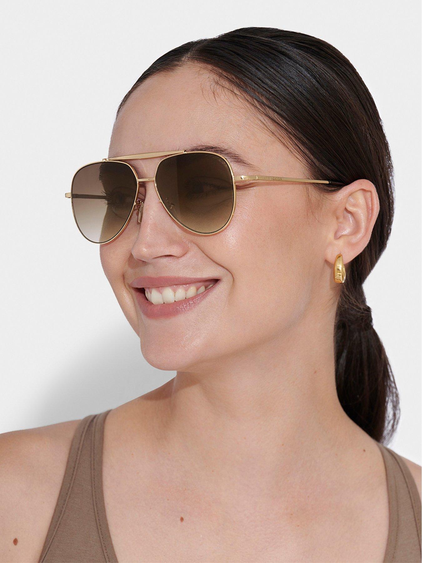 undefined Bali Sunglasses In Gold Metal