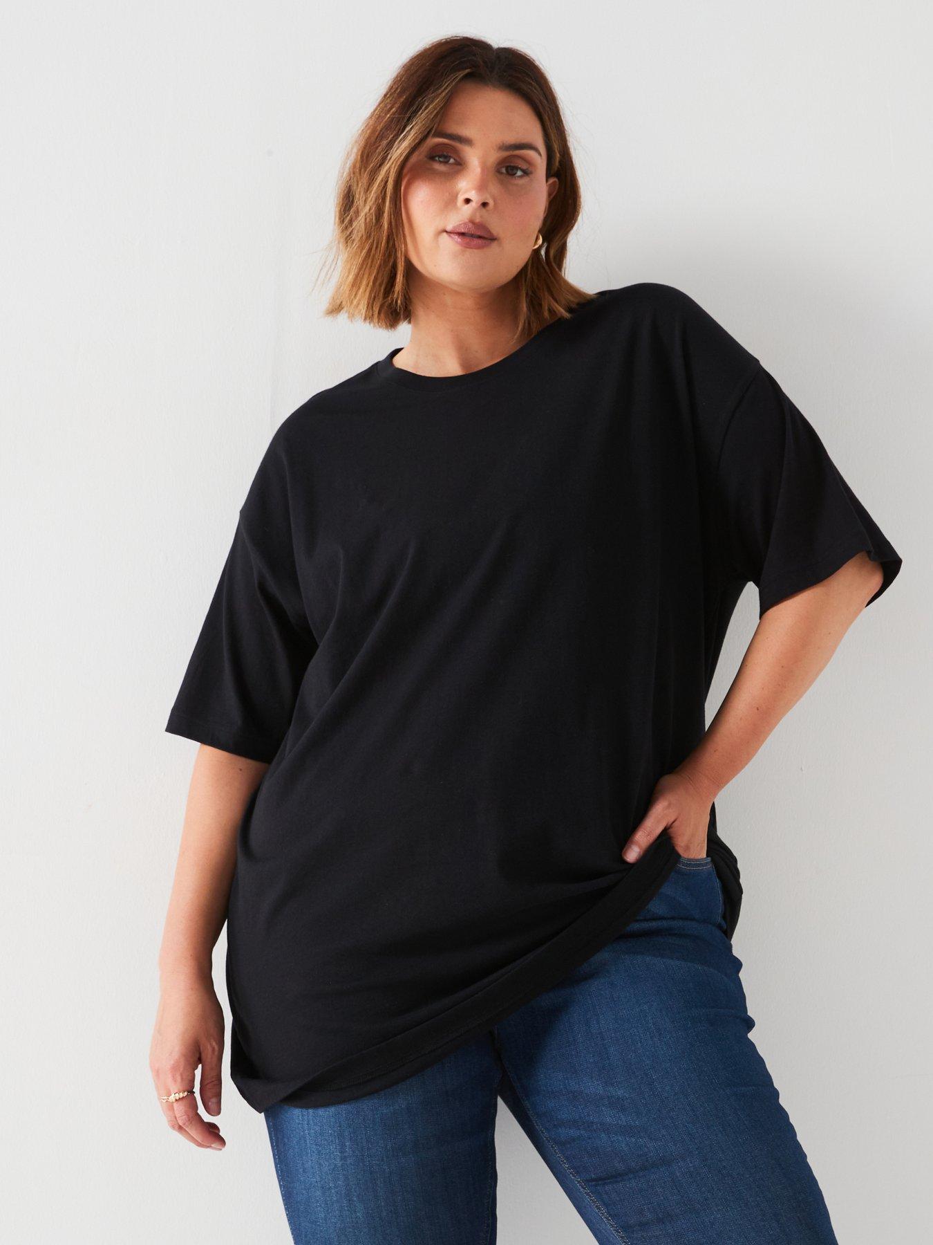 undefined Oversized Longline T-shirt - Black