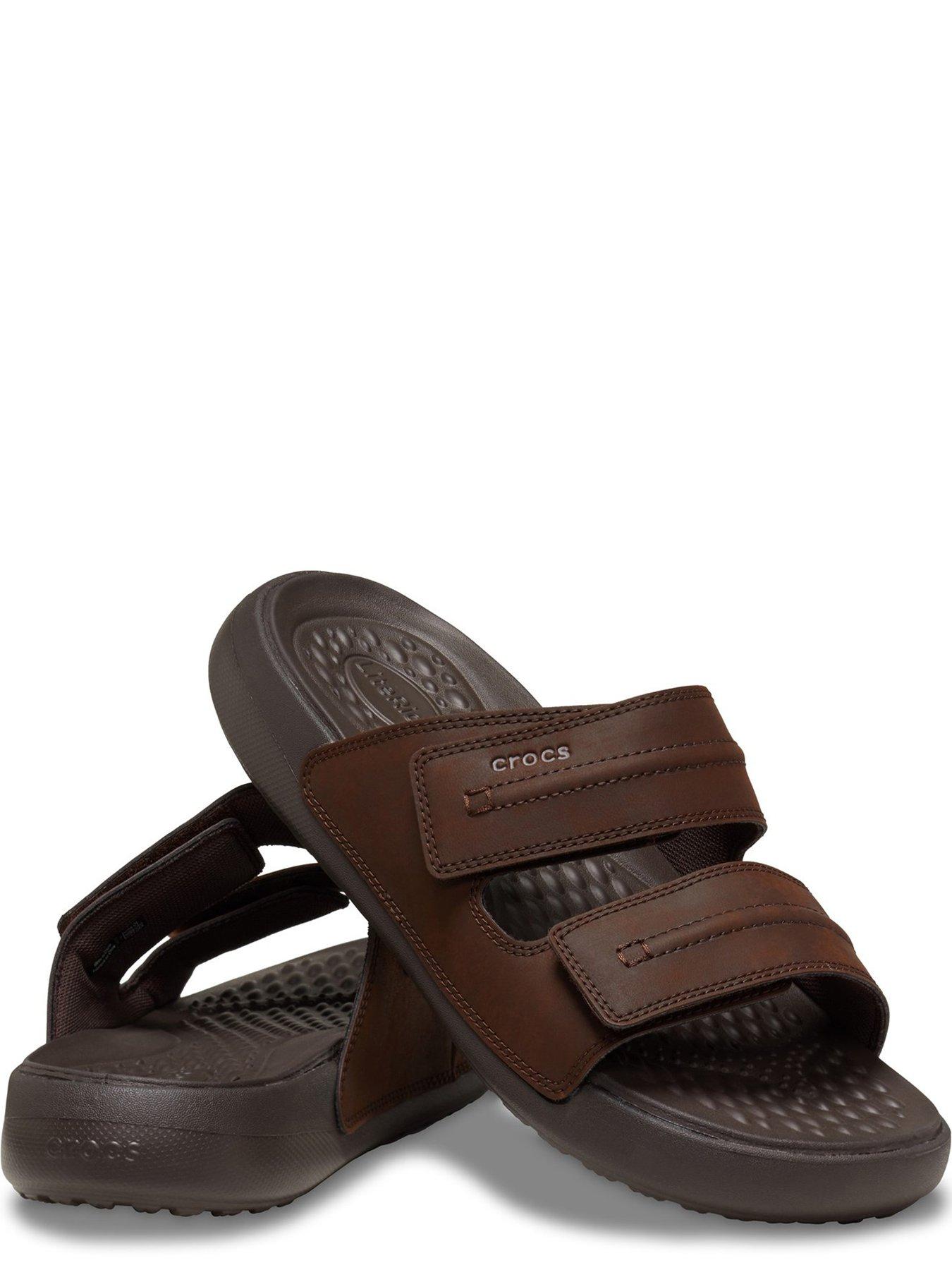 Brown crocs flip flops online