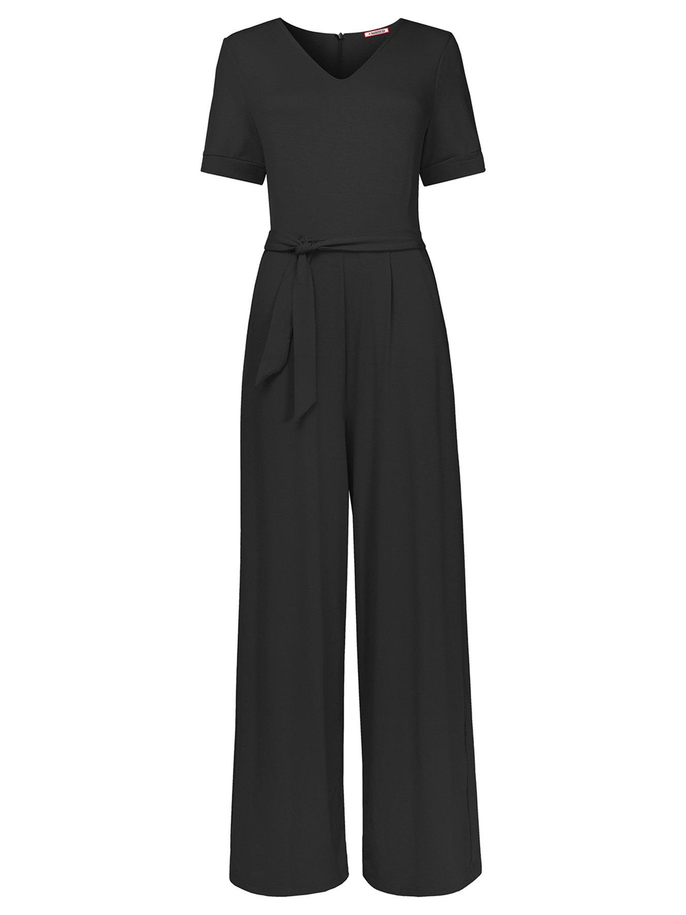 Joe Browns Wide Leg Jersey Jumpsuit Black Littlewoods