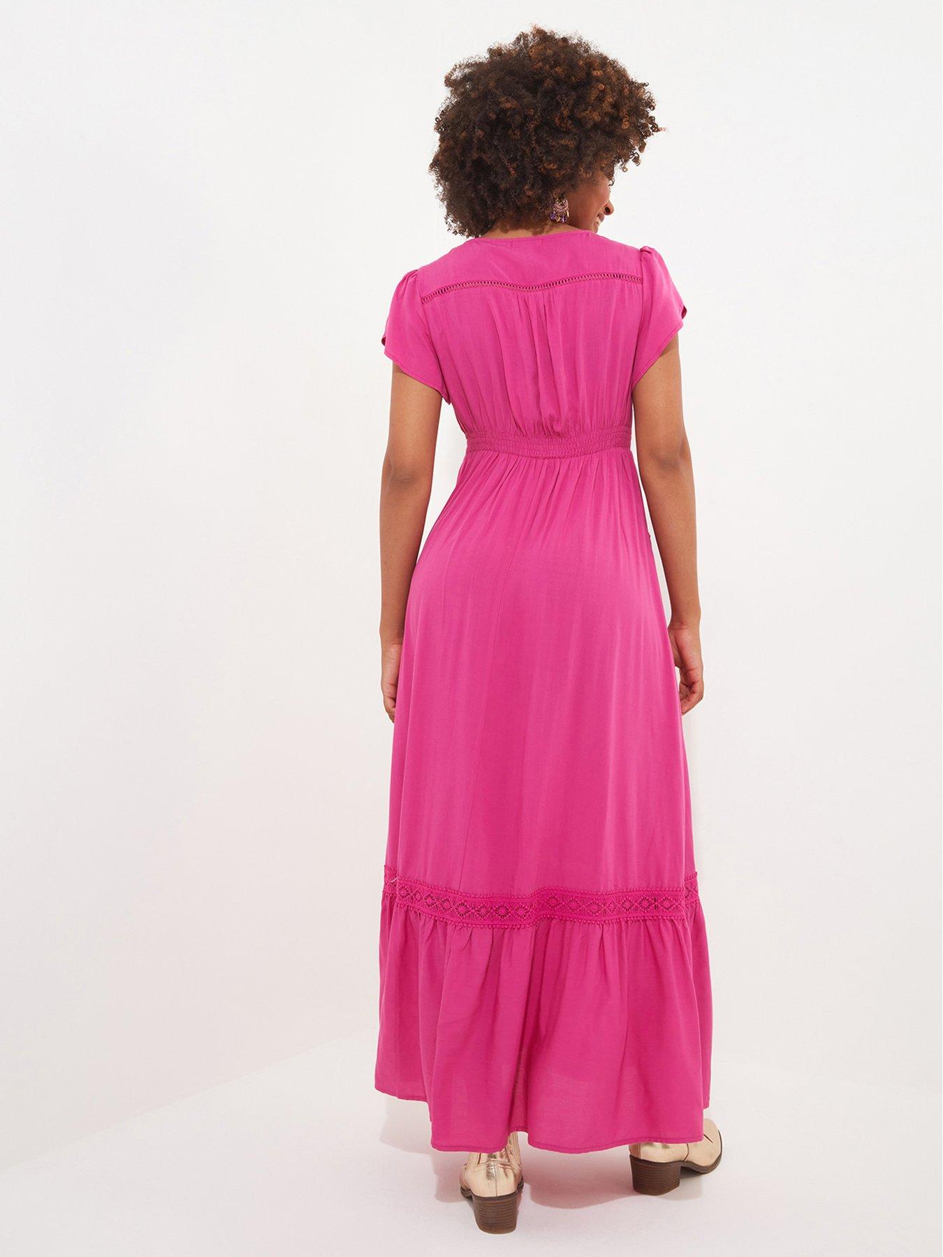 Image 4 of 6 of Joe Browns Button Front Boho Maxi Dress - Pink