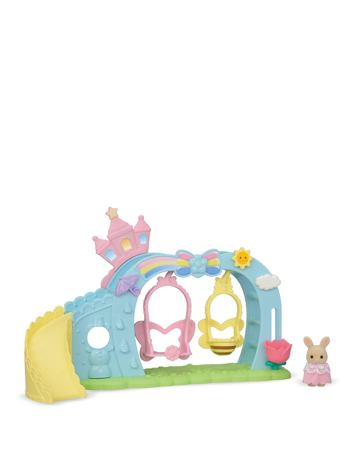 Sylvanian Families Nursery Swing with the Little Milk Rabbit Cradle Baby Figure, Isla