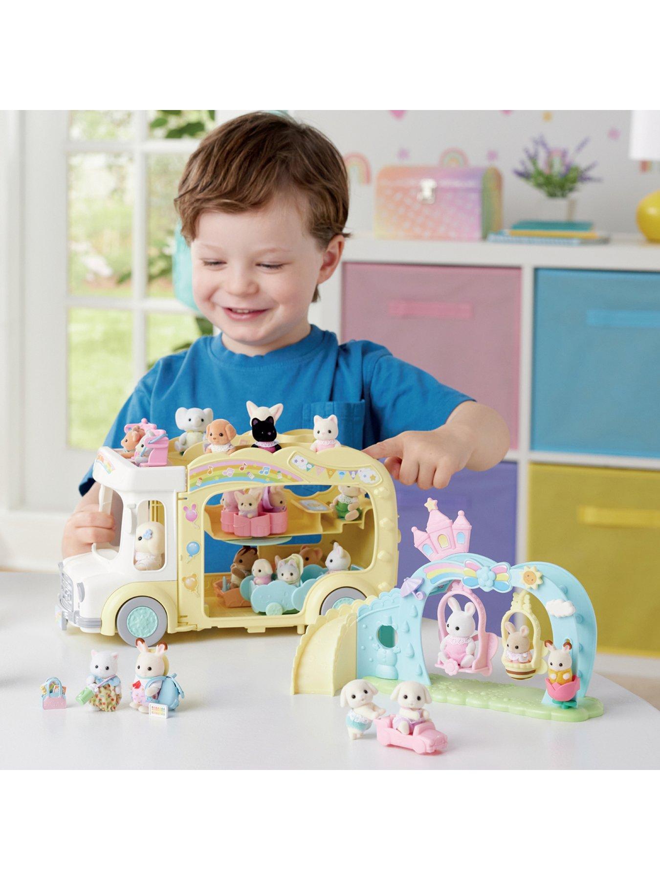  image of sylvanian-families-nursery-swing-with-the-little-milk-rabbit-cradle-baby-figure-isla