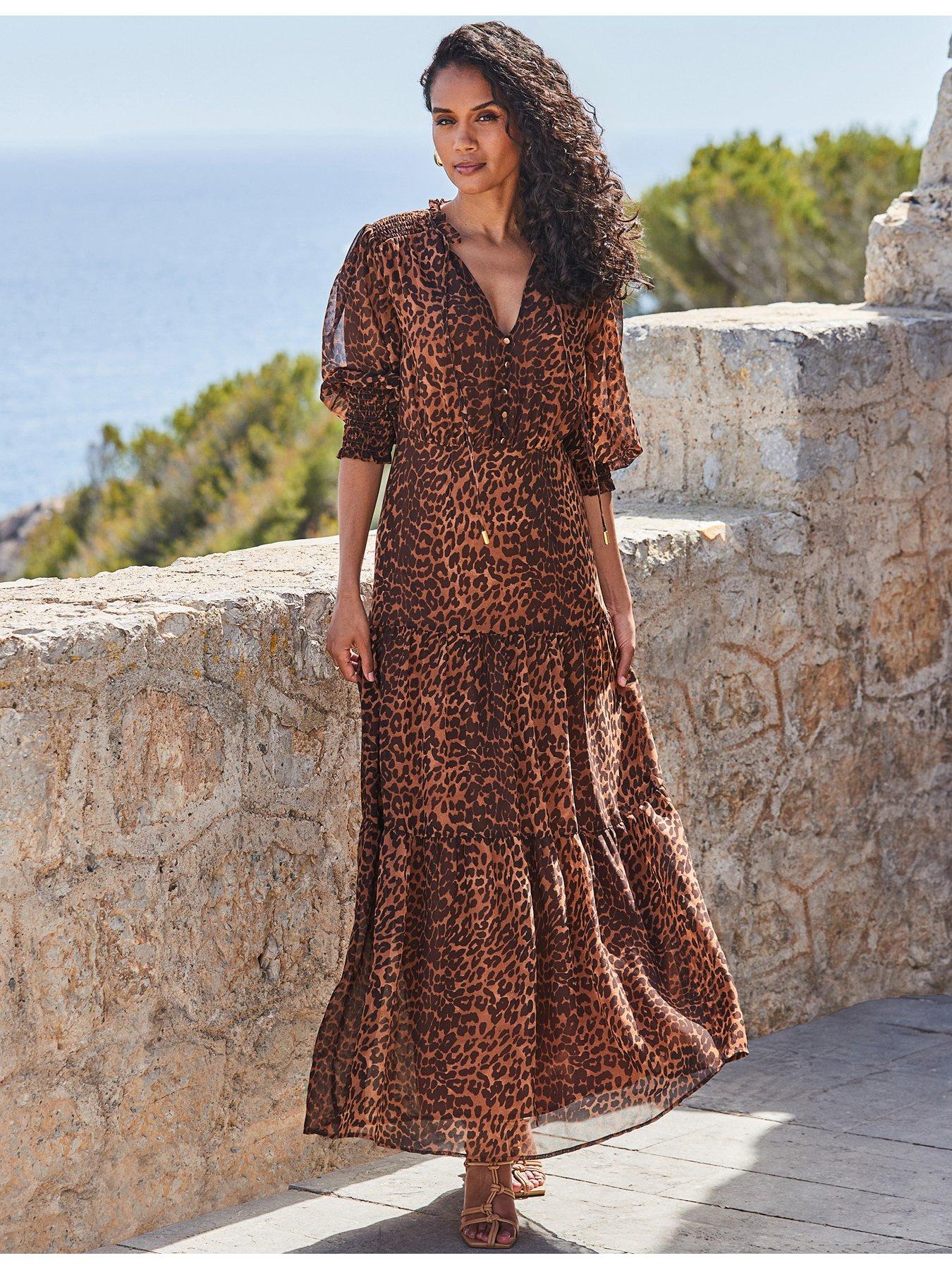 undefined Leopard Maxi Dress