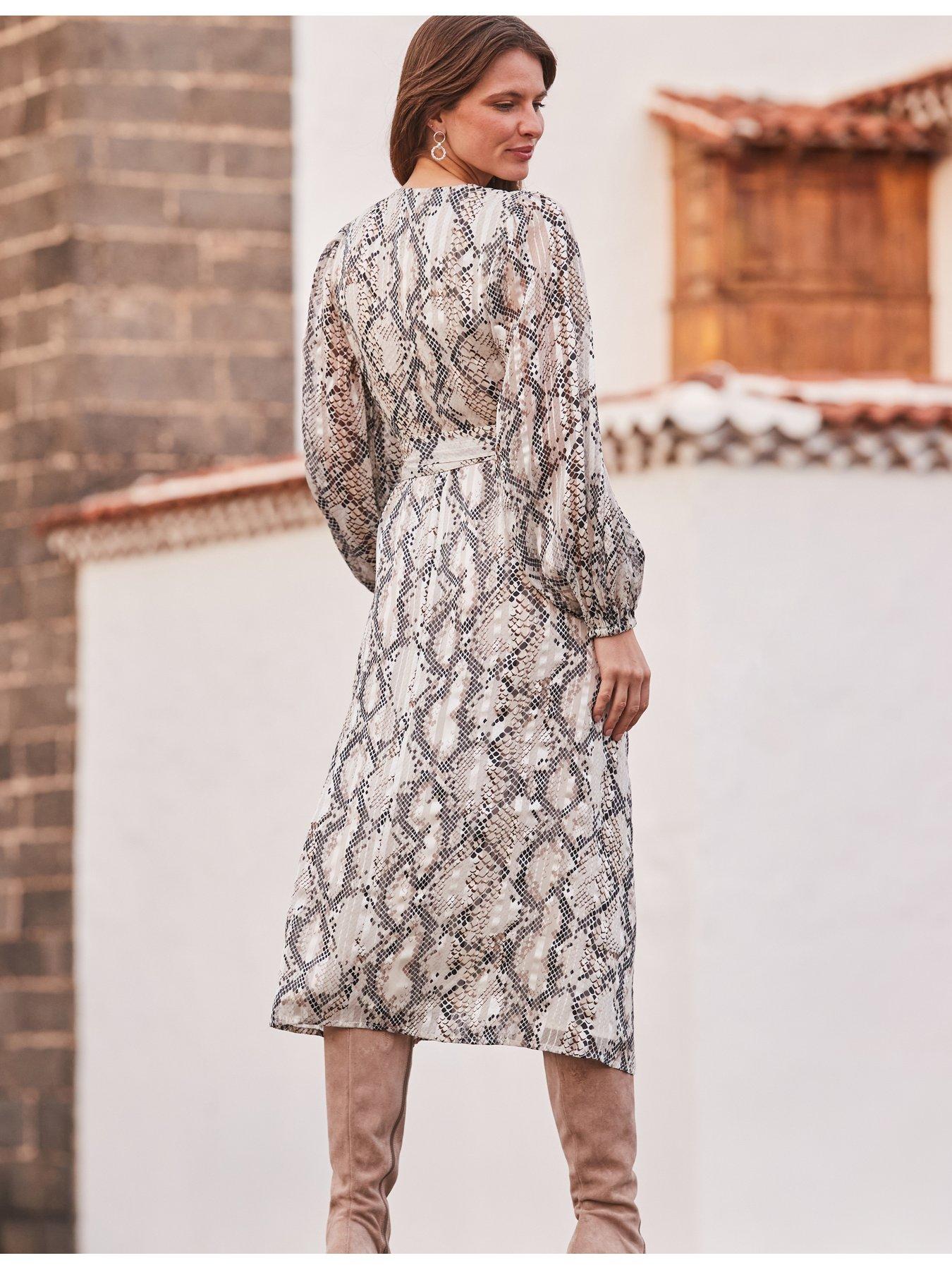 Image 3 of 5 of Sosandar Snake Wrap Dress - Multi