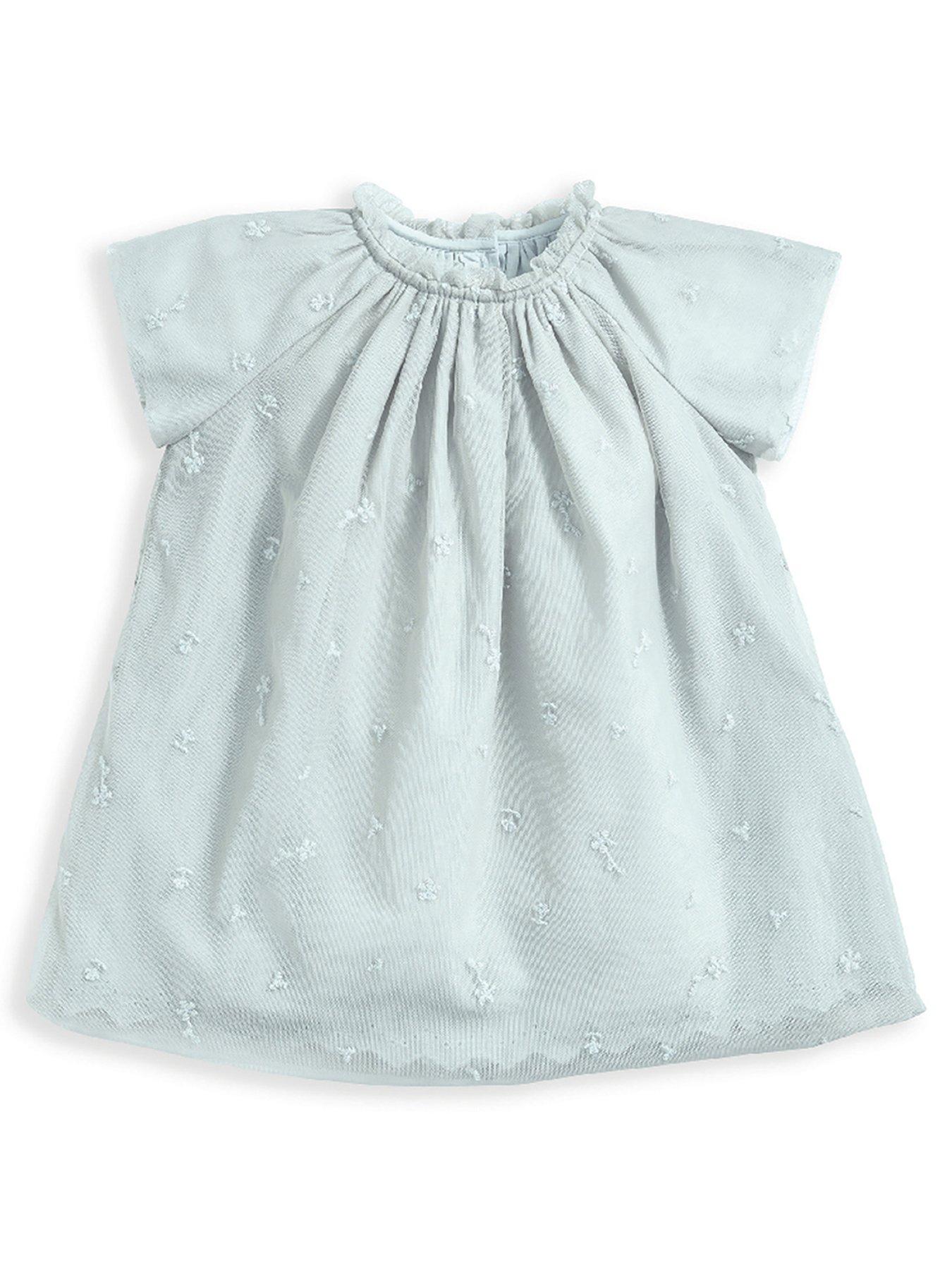 Mamas Papas Baby Girls Embroidered Detail Dress Green littlewoods