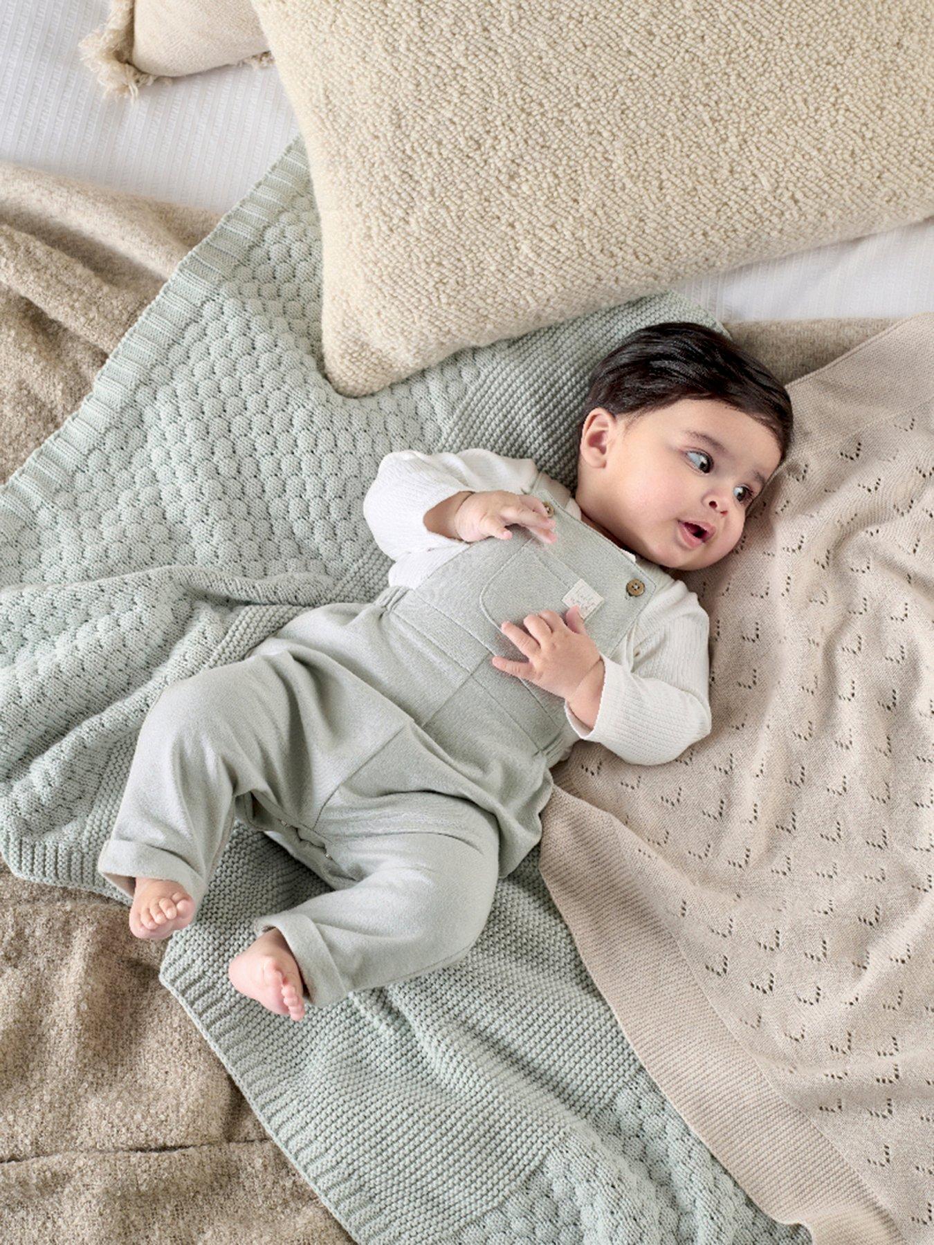 mamas-papas-baby-boys-2-piece-sweat-dungaree-set-green