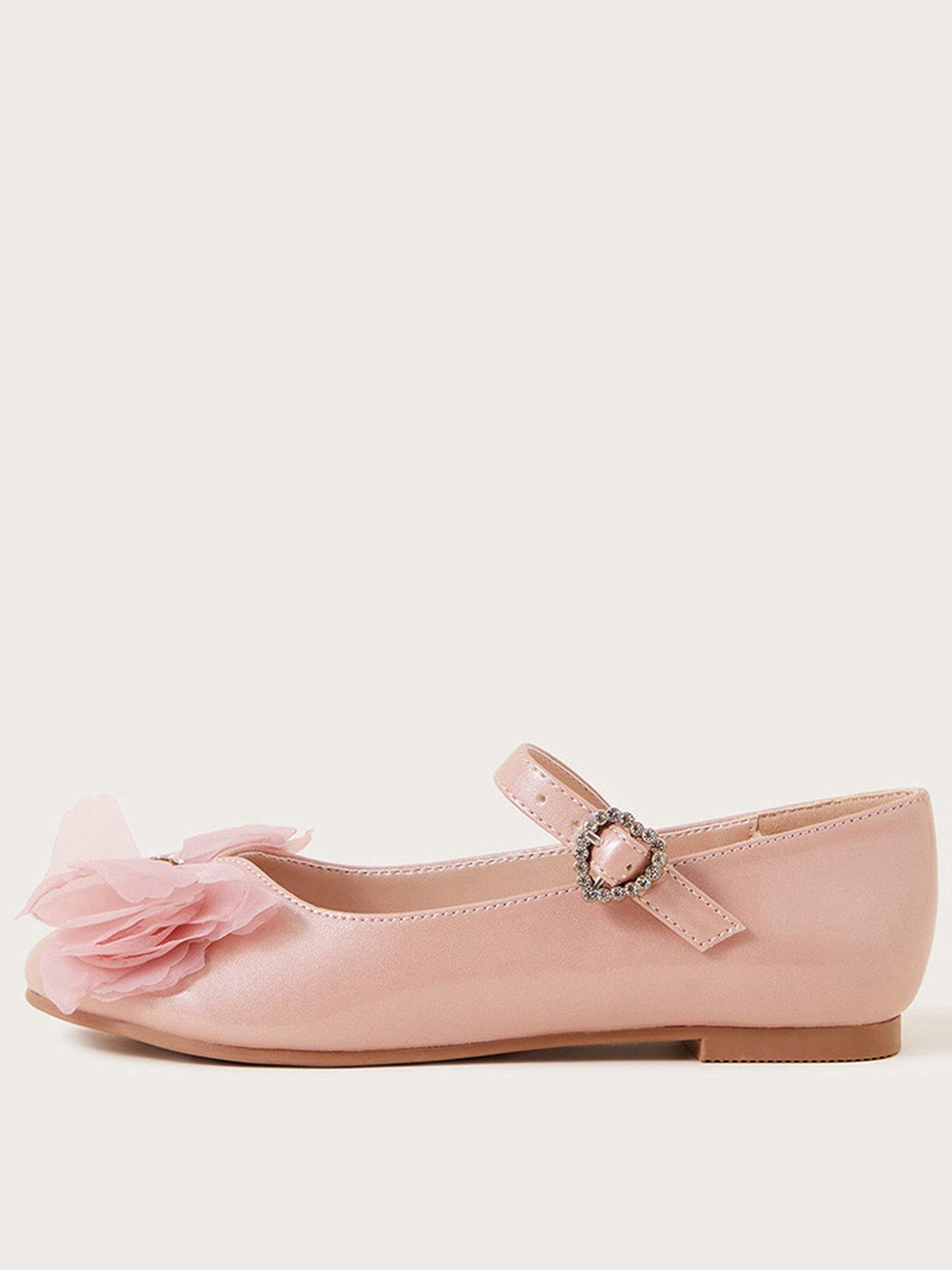 Monsoon Girls Kali Patent Diamante Shoes - Pink | littlewoods.com