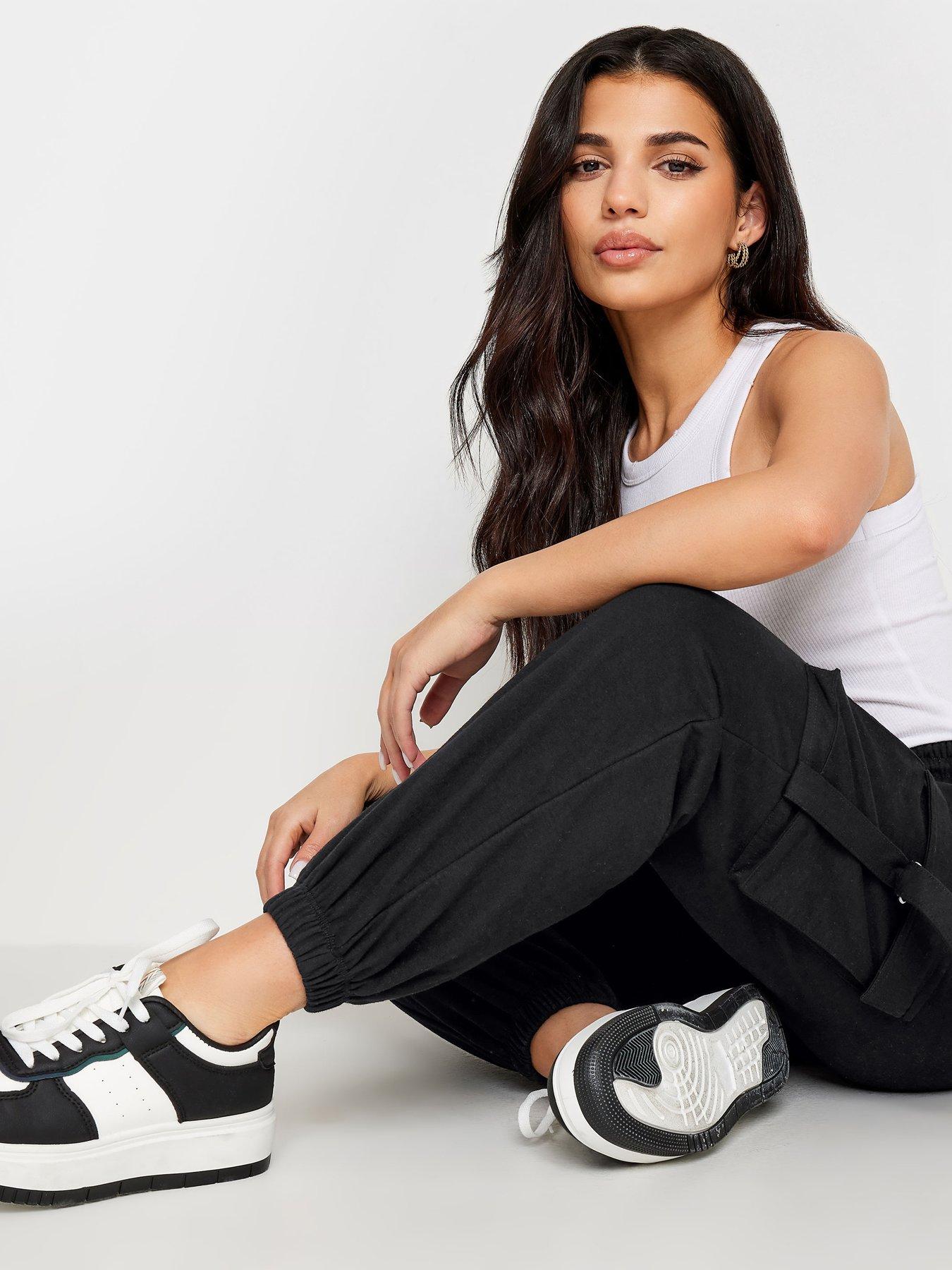  image of pixiegirl-petite-black-cargo-jogger