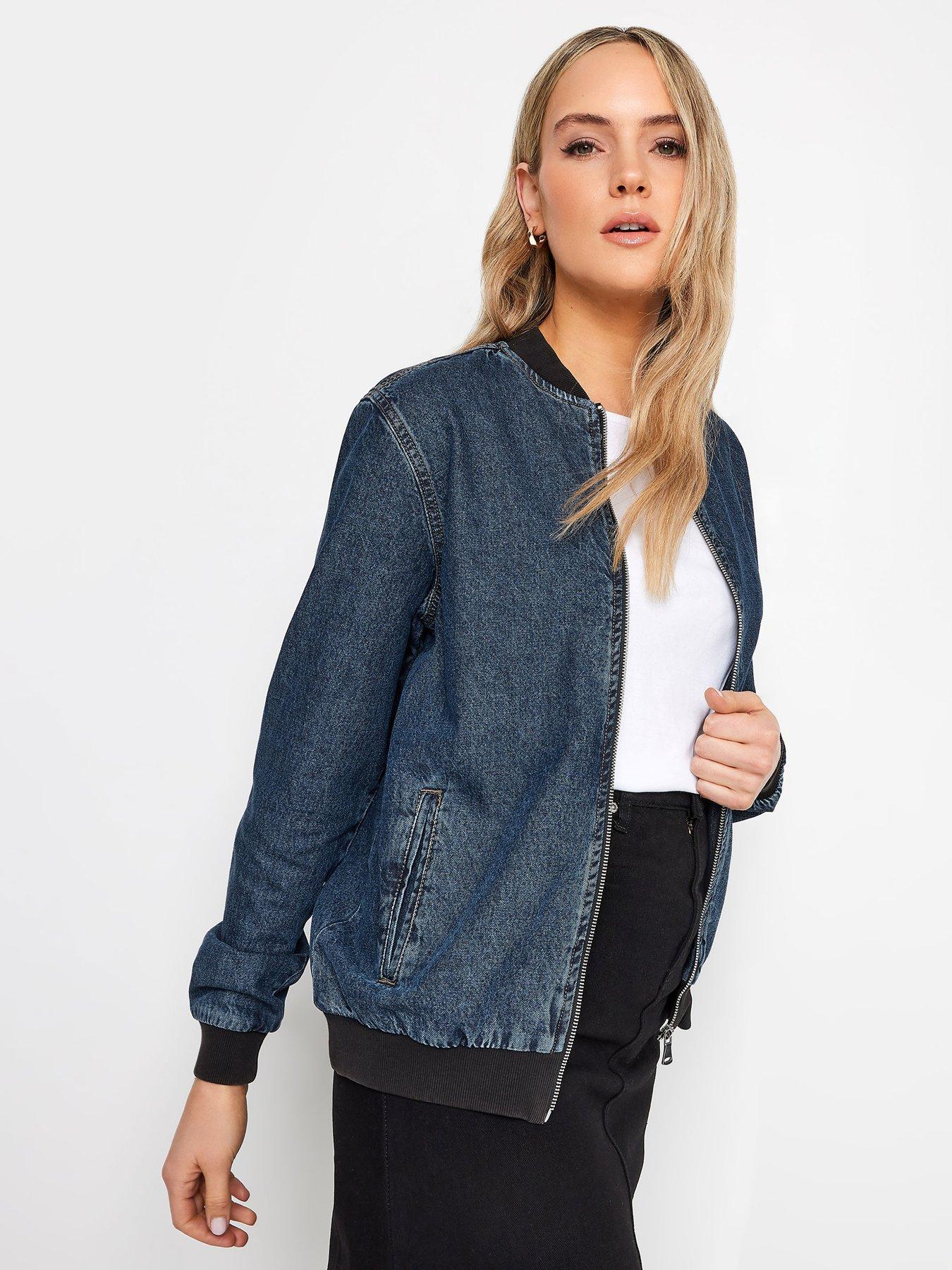 FatFace Eden Stripe Denim Worker Jacket - Blue